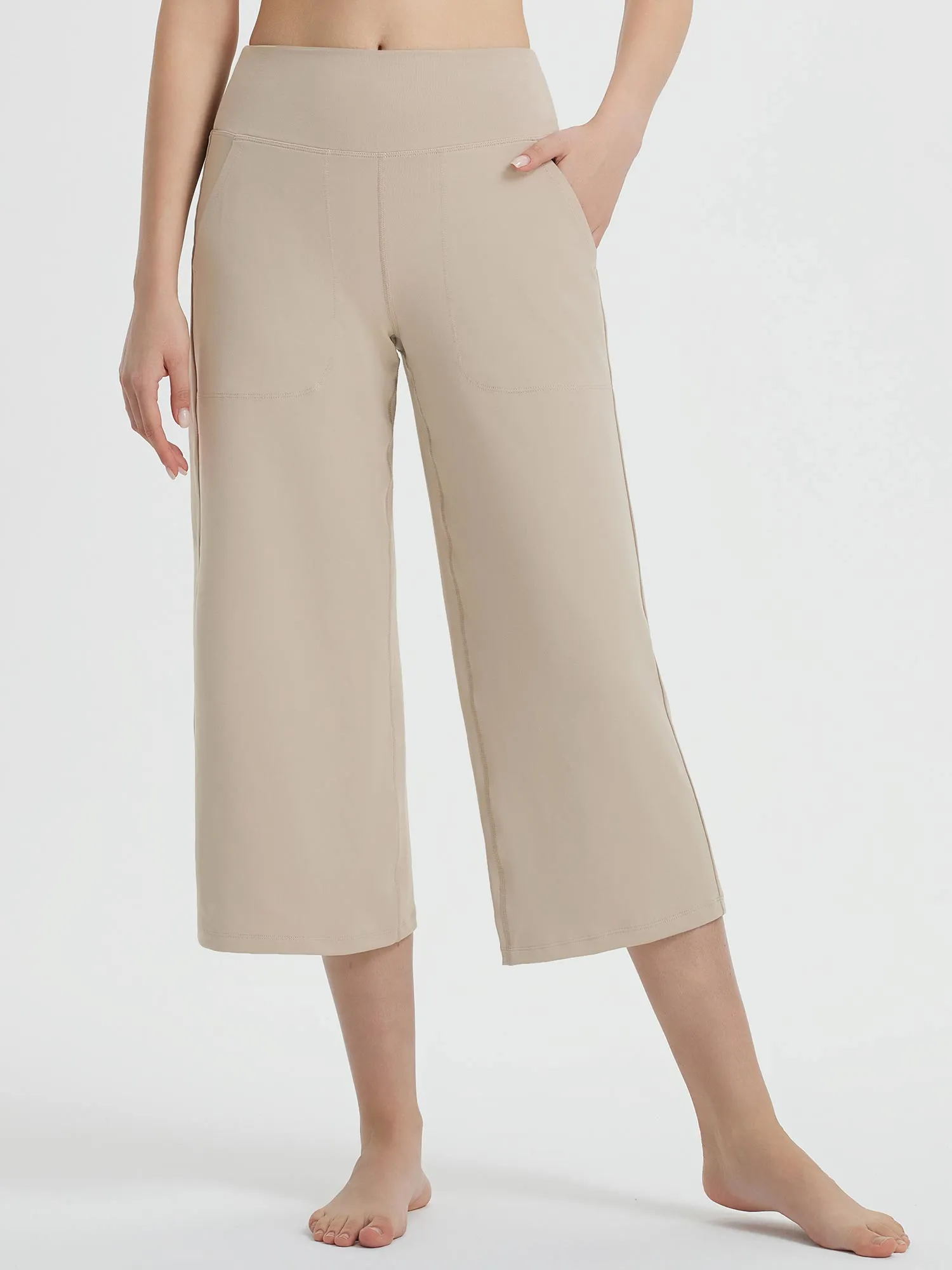 Secret Breeze High-Rise Wide-Leg Capris sold by Baleaf product image thumbnail 5