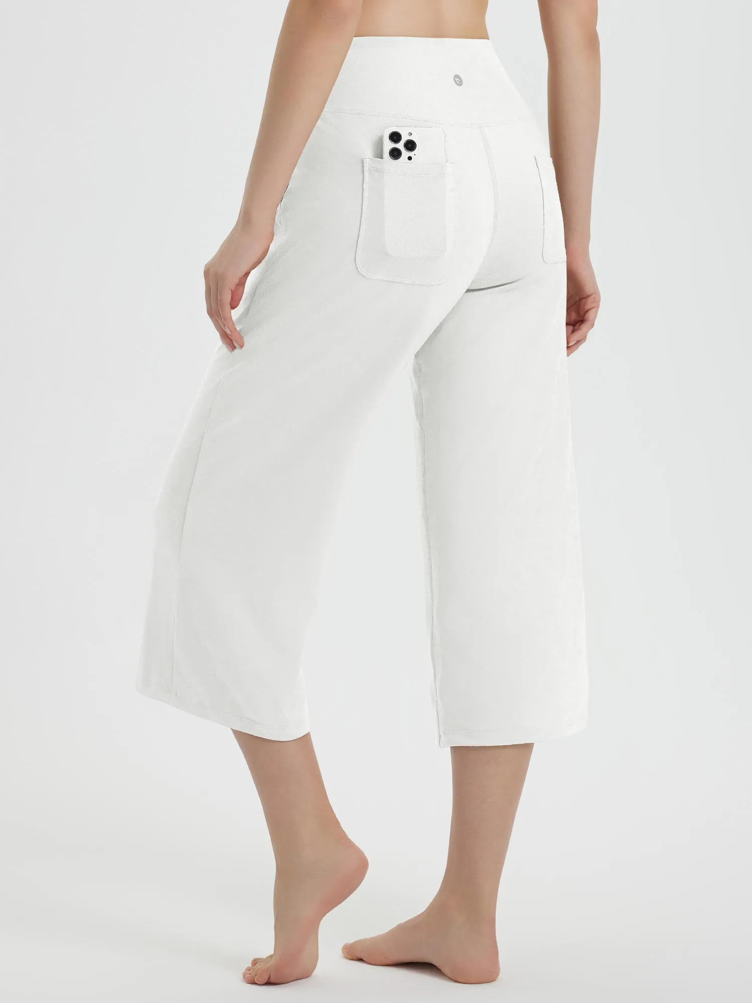 Secret Breeze High-Rise Wide-Leg Capris sold by Baleaf product image thumbnail 4