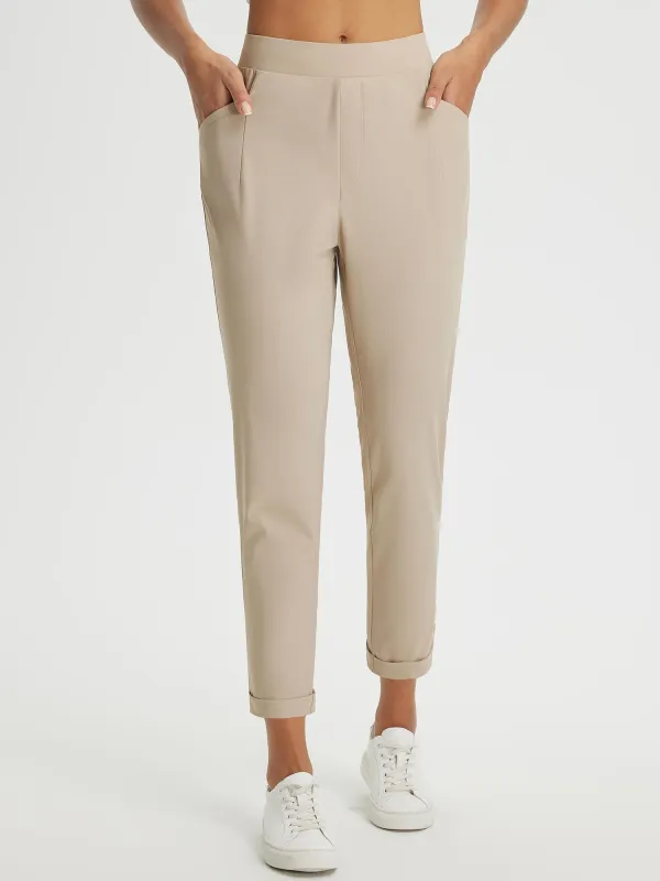 Dynamic Form High-Rise Tapered Trousers sold by Baleaf