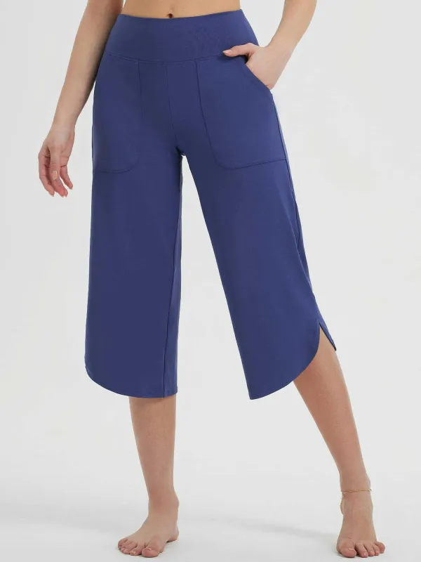 Secret Breeze Curved Hem Capris sold by Baleaf