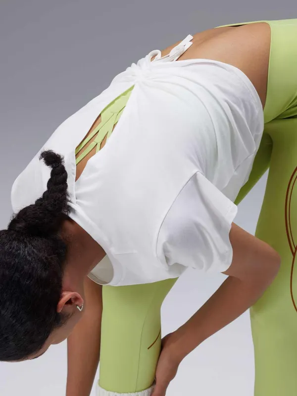 Dreamy Flow Open Back Short Sleeve Tee sold by Baleaf