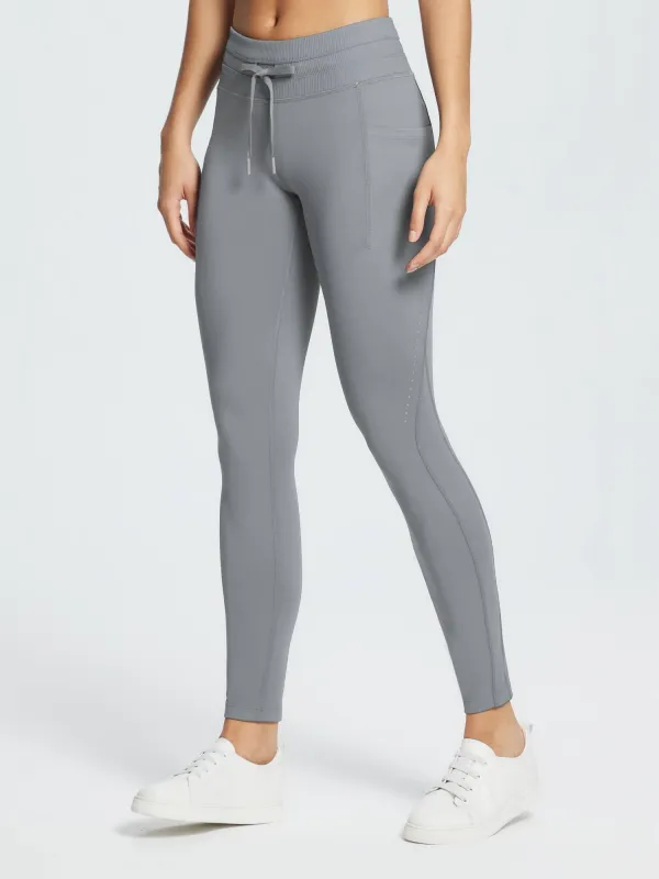 Water-Resistant 3/4 Thermal Ski Leggings sold by Baleaf
