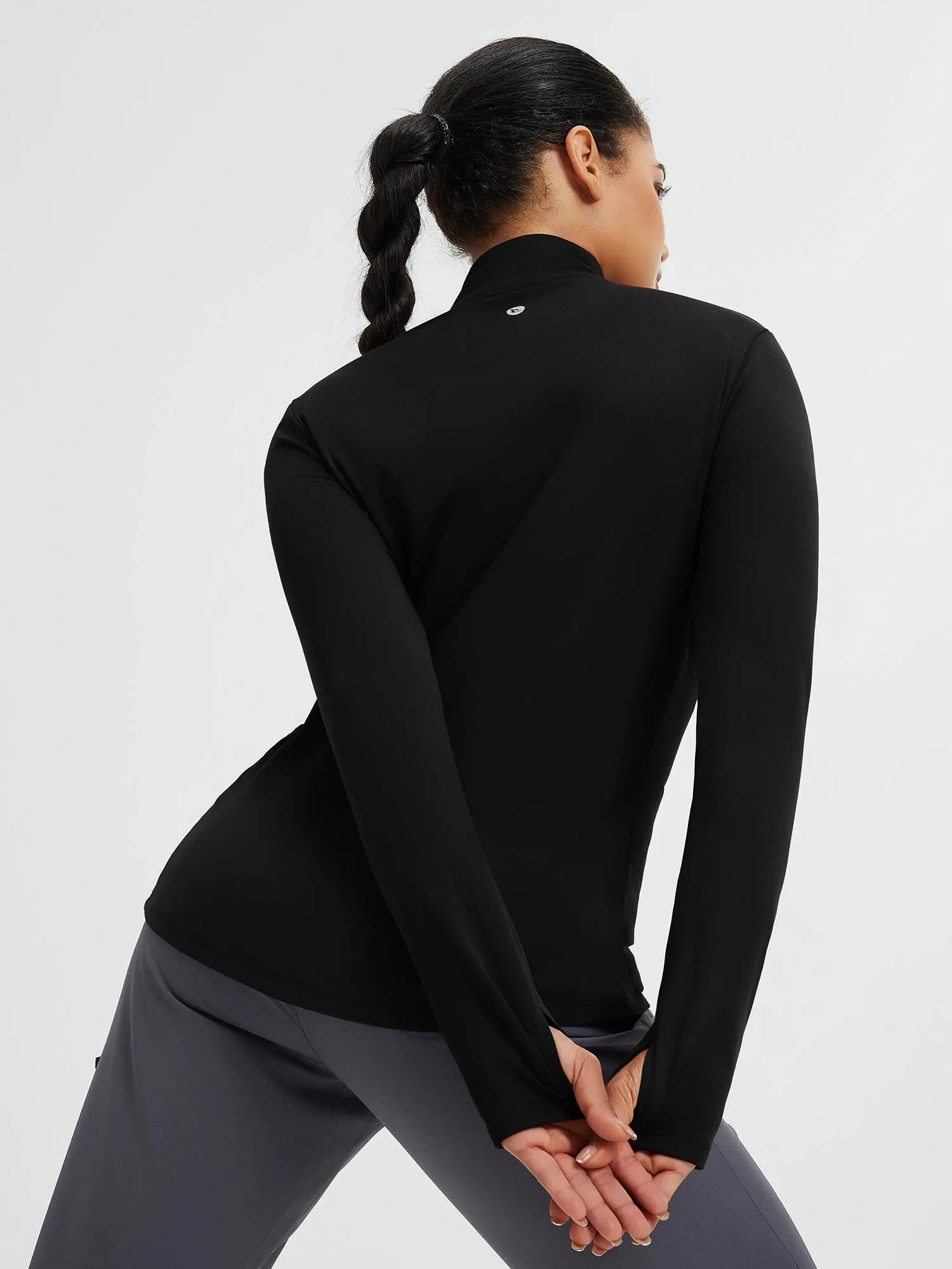 Women's Half-Snap Long-Sleeve Yoga Top sold by Baleaf product image thumbnail 5