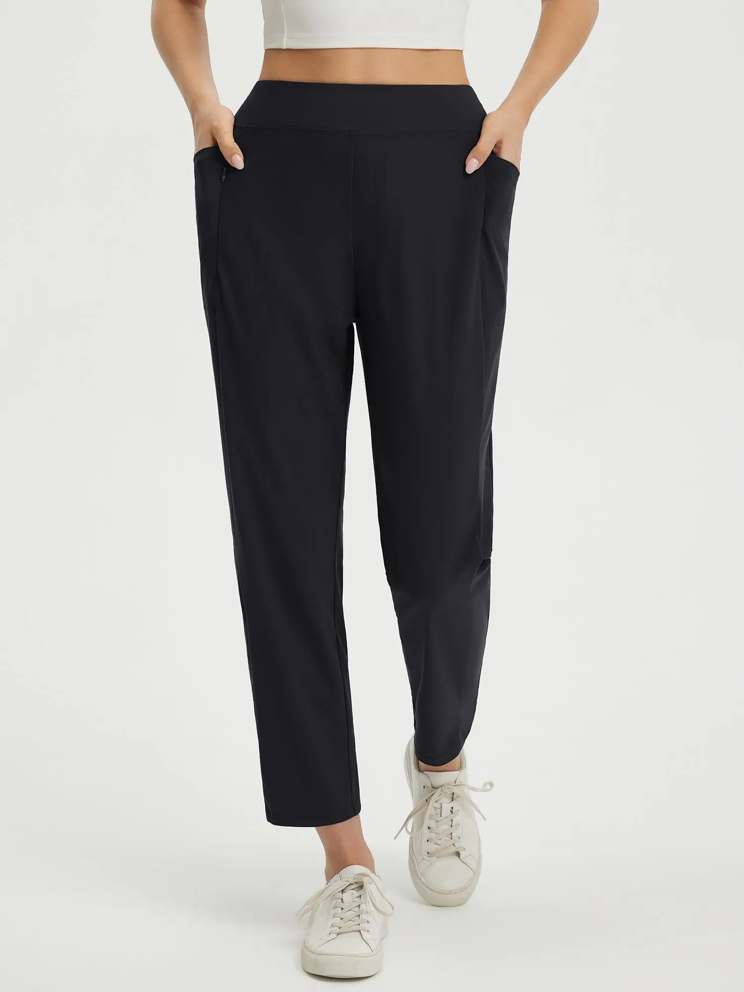 25" Ankle Length Pull On Travel Pants (Petite) sold by Baleaf