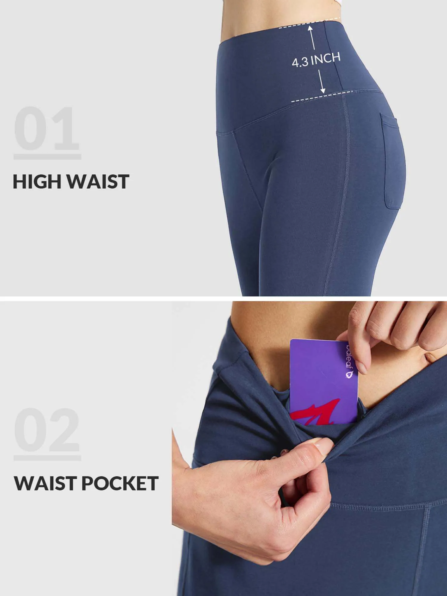 Women's Cotton Yoga Flare Pants sold by Baleaf product image thumbnail 3