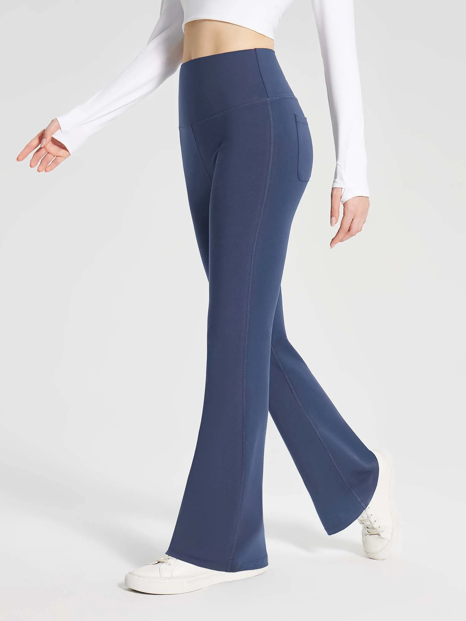 Women's Cotton Yoga Flare Pants sold by Baleaf product image thumbnail 4