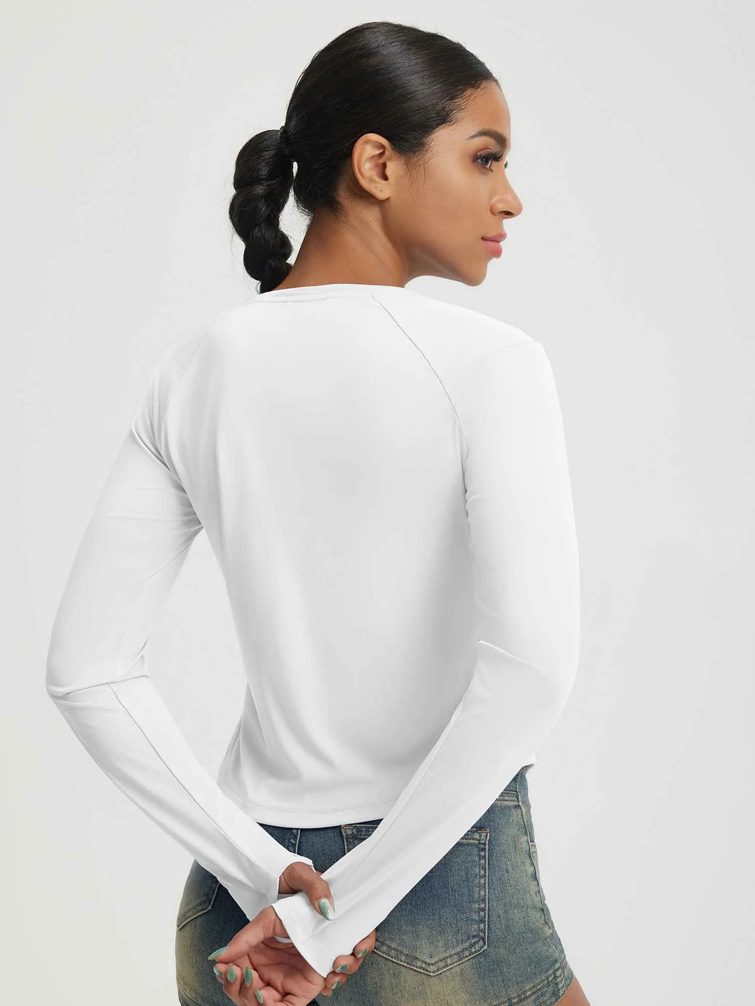 Baleaf UPF 50+ Long-Sleeve Crop Sun Shirts sold by Baleaf product image thumbnail 4