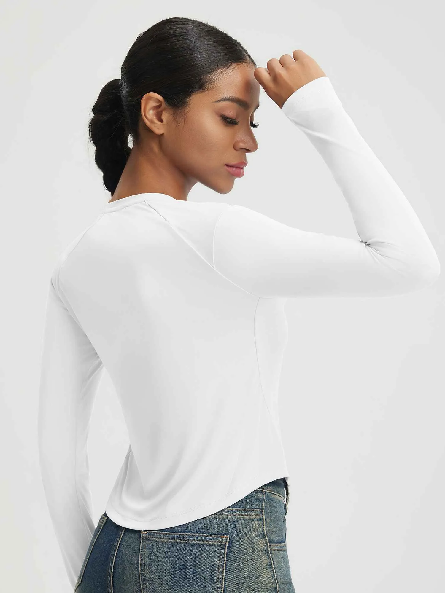 Baleaf UPF 50+ Long-Sleeve Crop Sun Shirts sold by Baleaf product image thumbnail 3