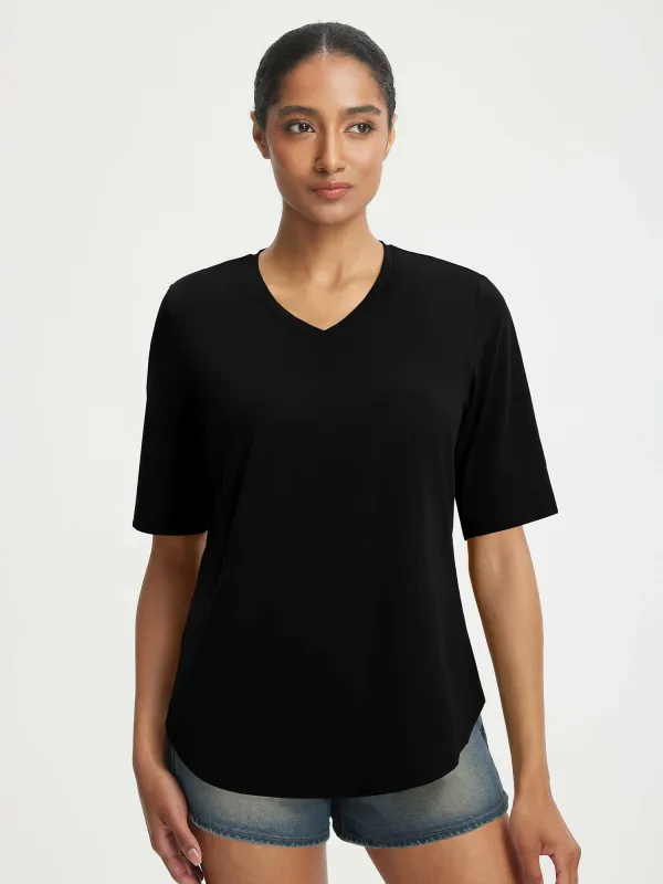 Baleaf UPF 50+ V Neck Half Sleeve Athletic Shirt made by Baleaf
