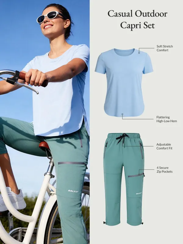 Casual Outdoor Capri Set made by Baleaf
