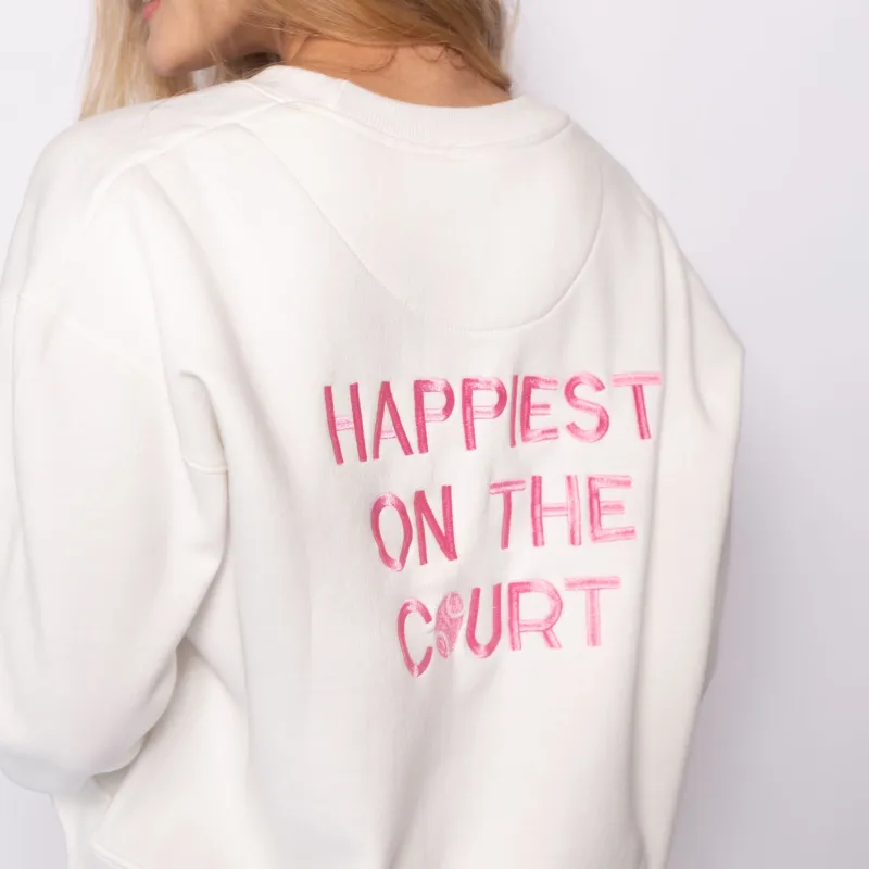 WAREHOUSE SALE - Happiest On The Court® Tennis Sweatshirt sold by CourtLife