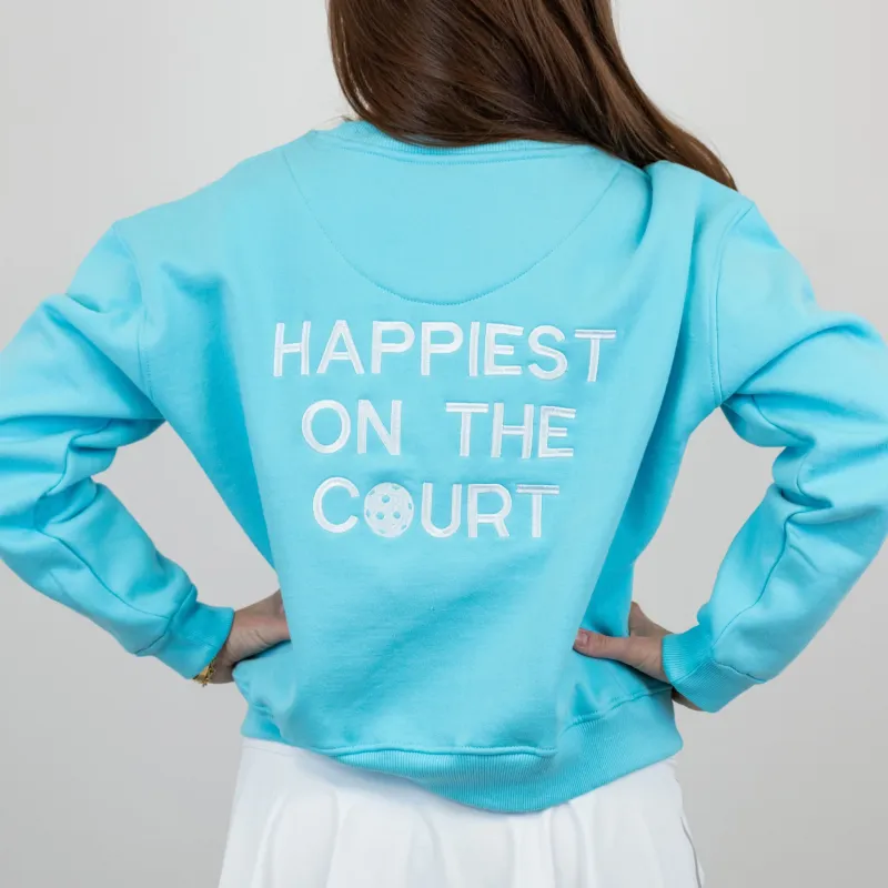 WAREHOUSE SALE - Happiest on the Court® Pickleball Sweatshirt sold by CourtLife