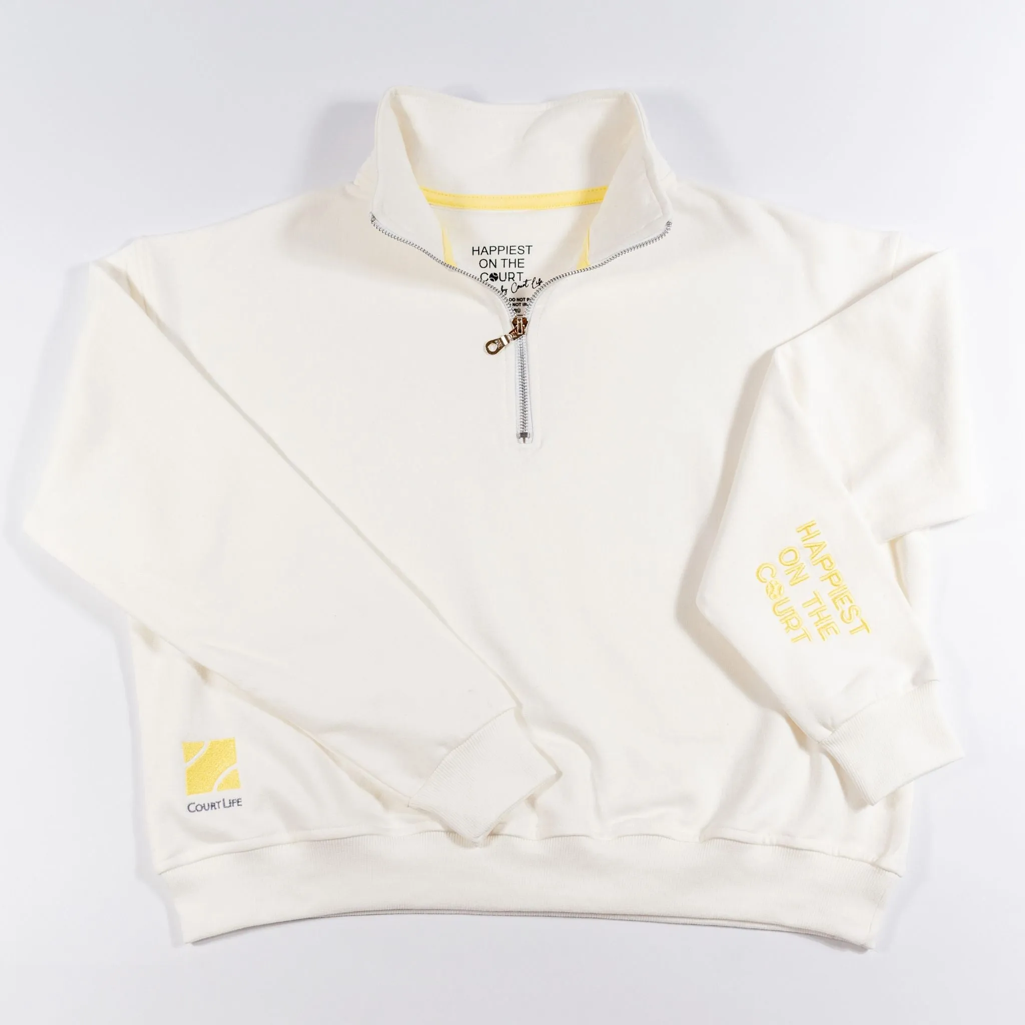 WAREHOUSE SALE - Happiest on the Court® Quarter Zip Sweatshirt sold by CourtLife product image thumbnail 3