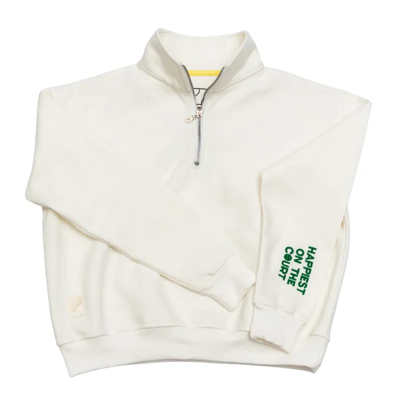 Happiest on the Court® Quarter Zip Pickleball Sweatshirt sold by CourtLife