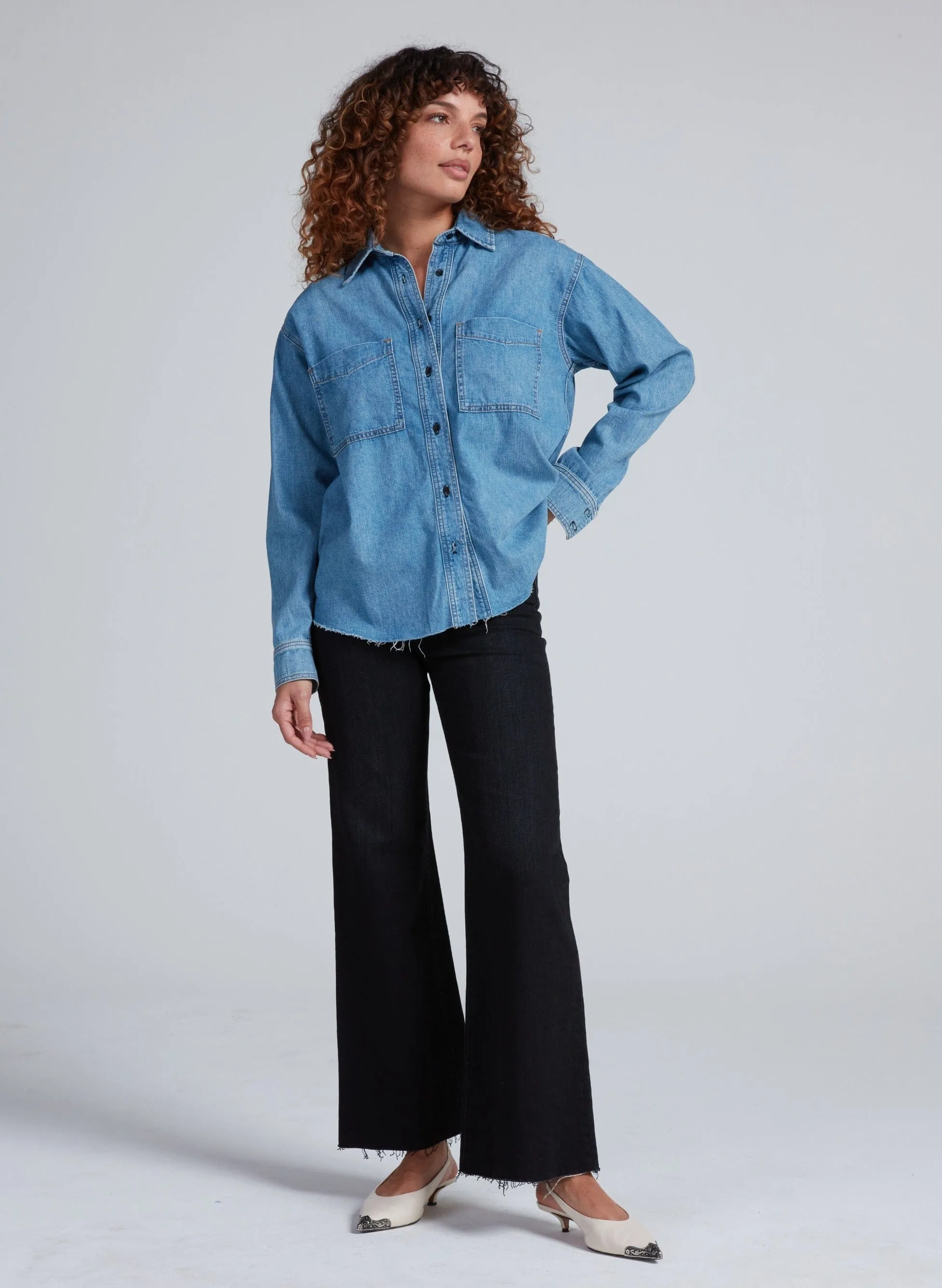 Oversized Denim Shirt sold by ASKK NY product image thumbnail 3