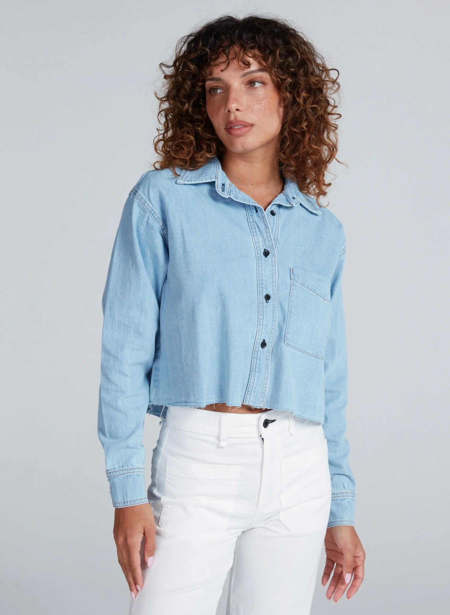 Cropped Denim Shirt sold by ASKK NY