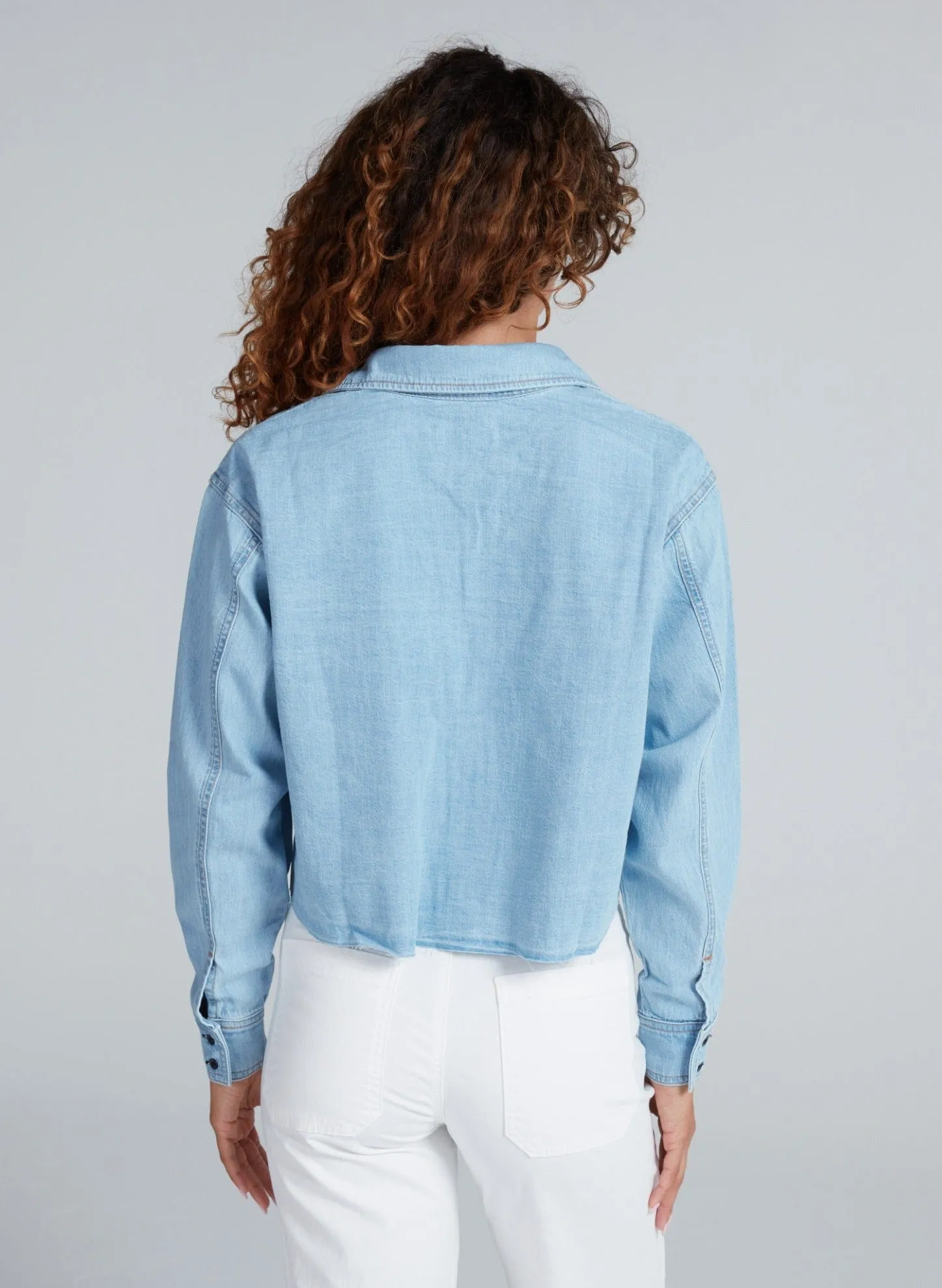 Cropped Denim Shirt sold by ASKK NY product image thumbnail 2