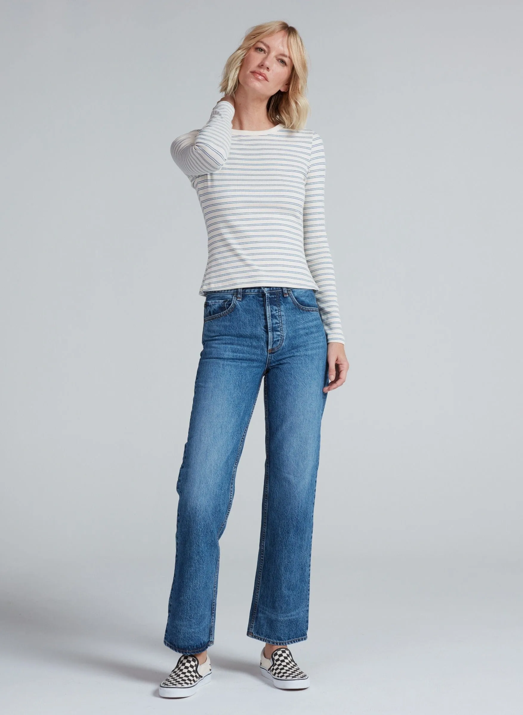 LONG SLEEVE RIB CREW sold by ASKK NY product image thumbnail 2