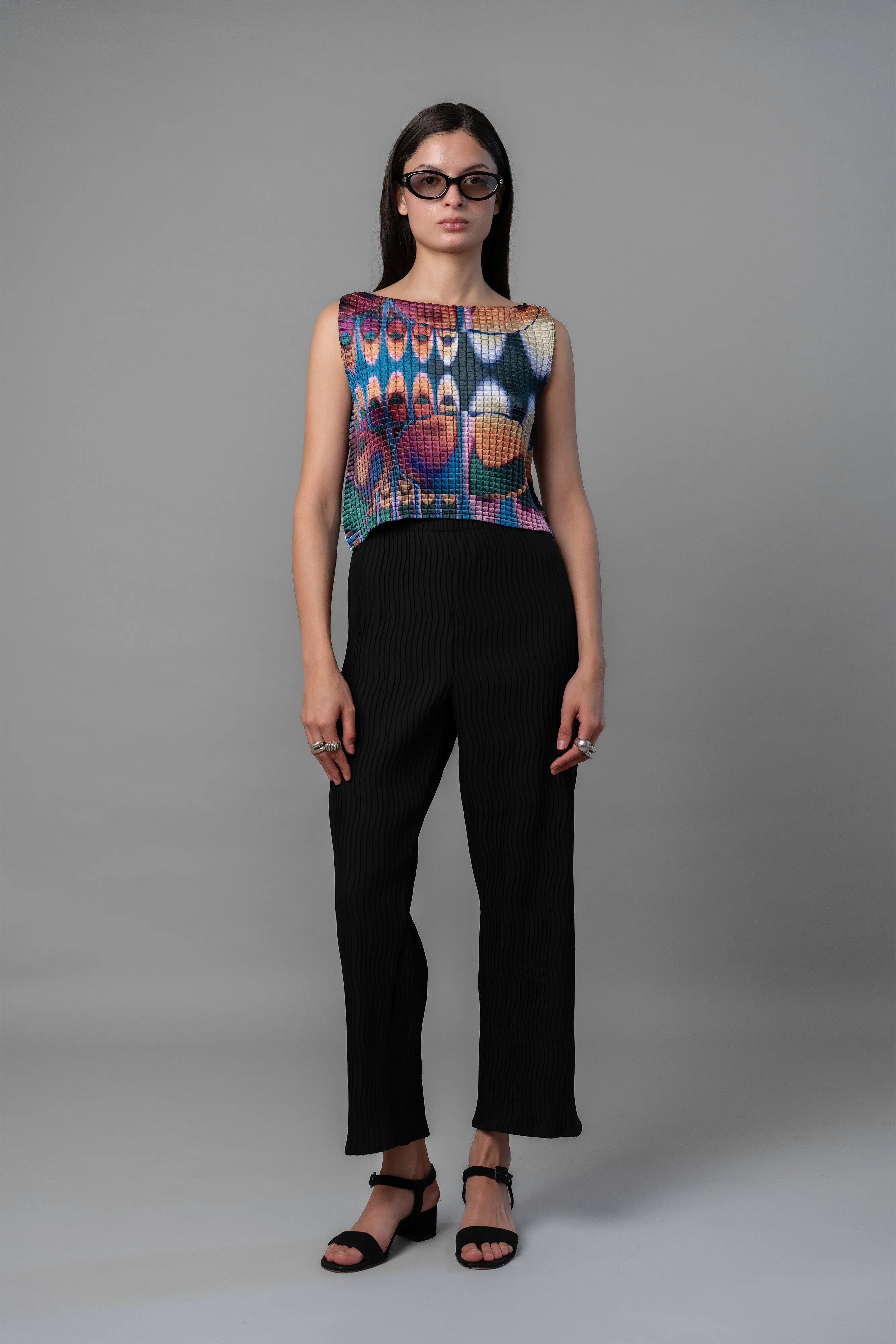 PLEATED TANK SINGLET FW25 PRINTED sold by Nin Studio