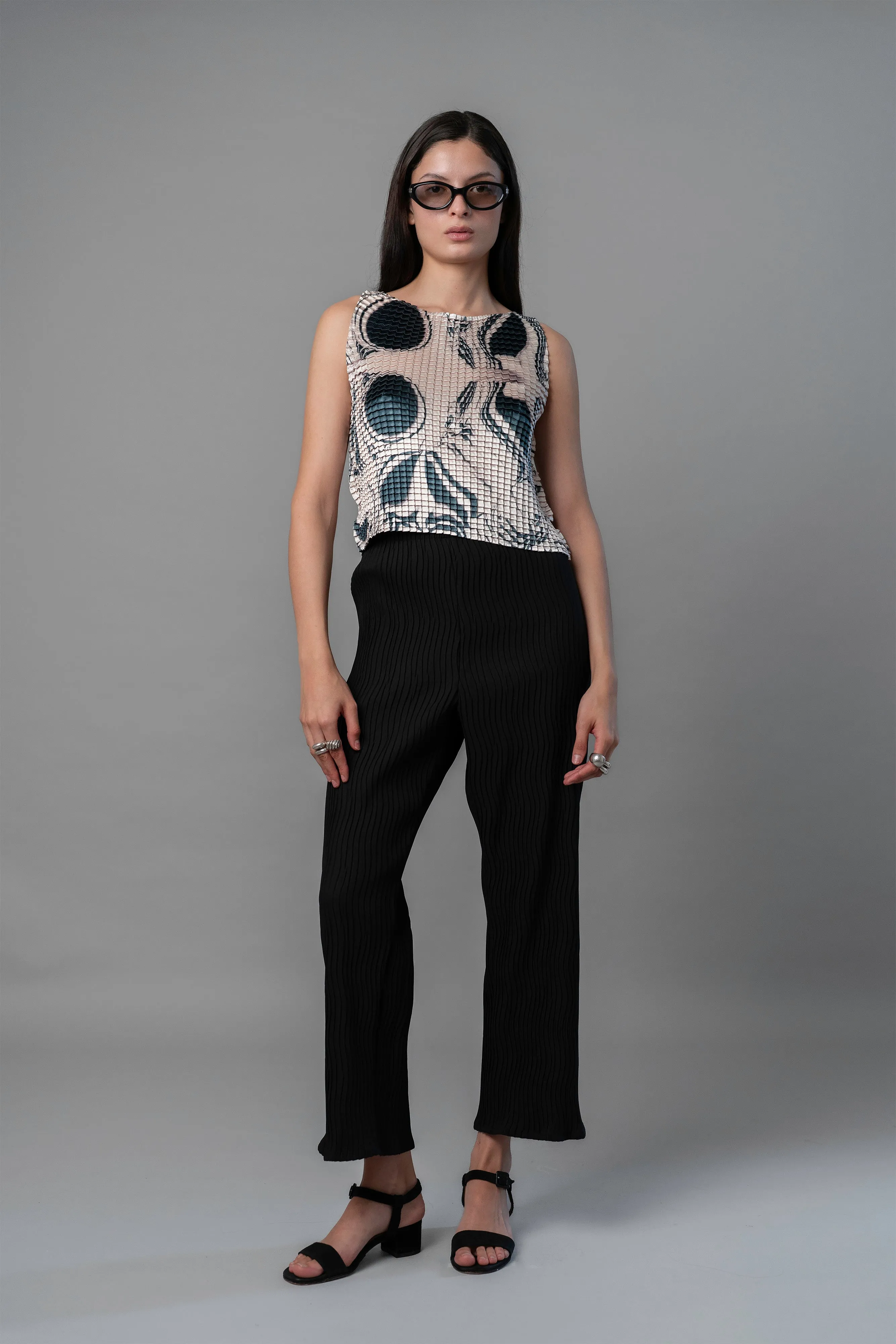 PLEATED TANK SINGLET FW25 PRINTED sold by Nin Studio product image thumbnail 3