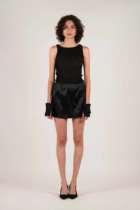 PLEATED TANK SINGLET CHIFFON made by Nin Studio