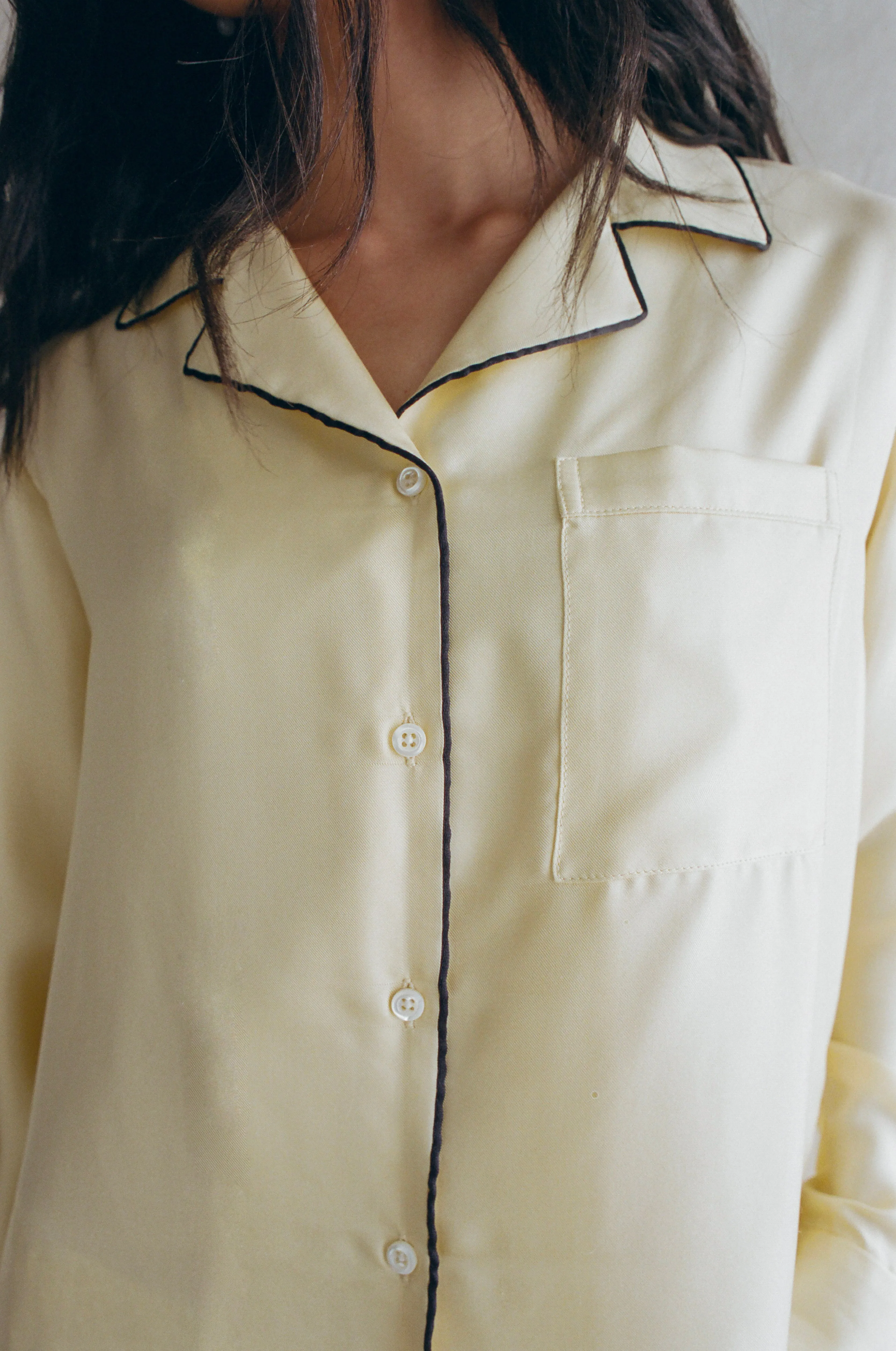 The Notched Collar Shirt, Piped Silk Twill sold by Comme Si product image thumbnail 3