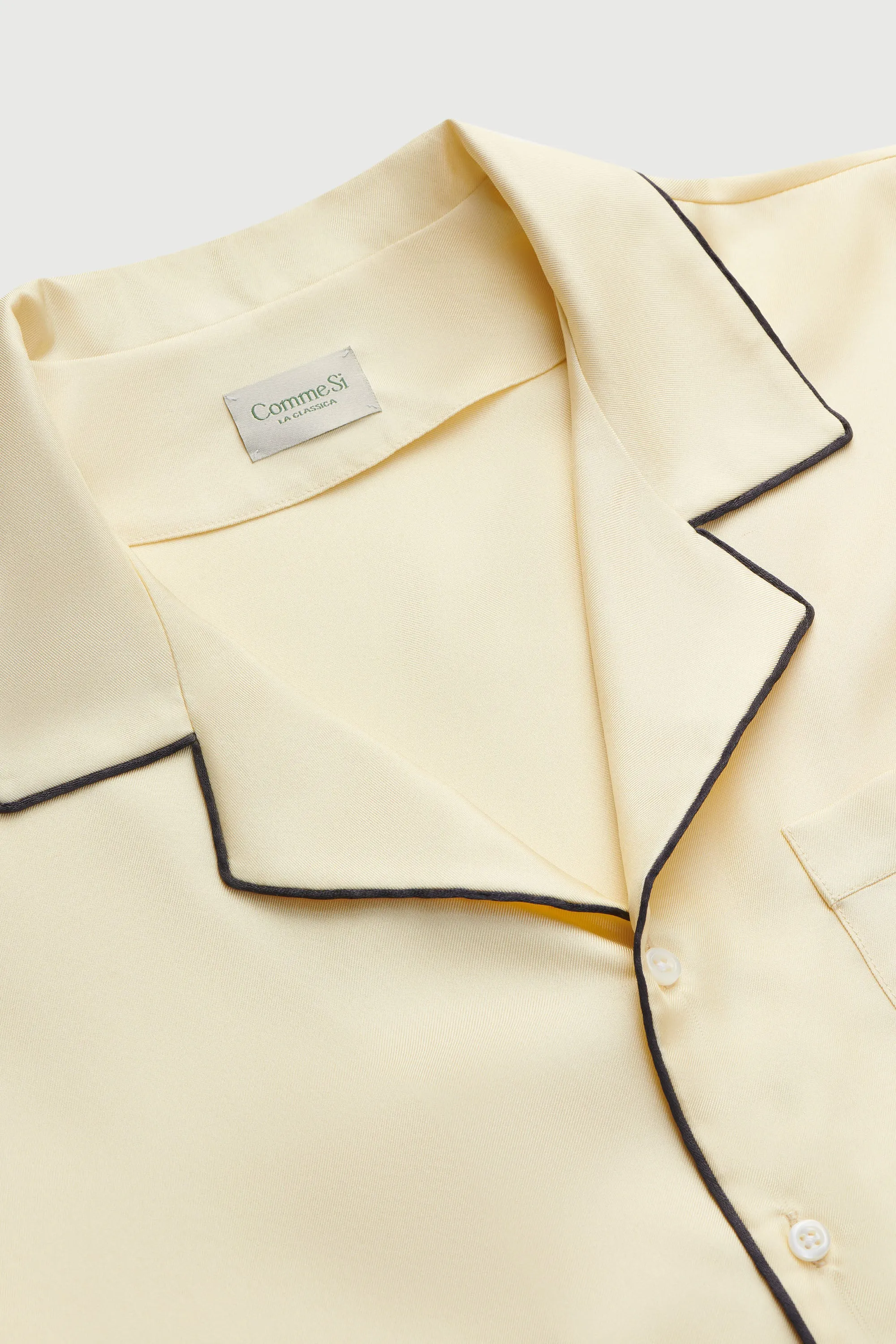 The Notched Collar Shirt, Piped Silk Twill sold by Comme Si product image thumbnail 4