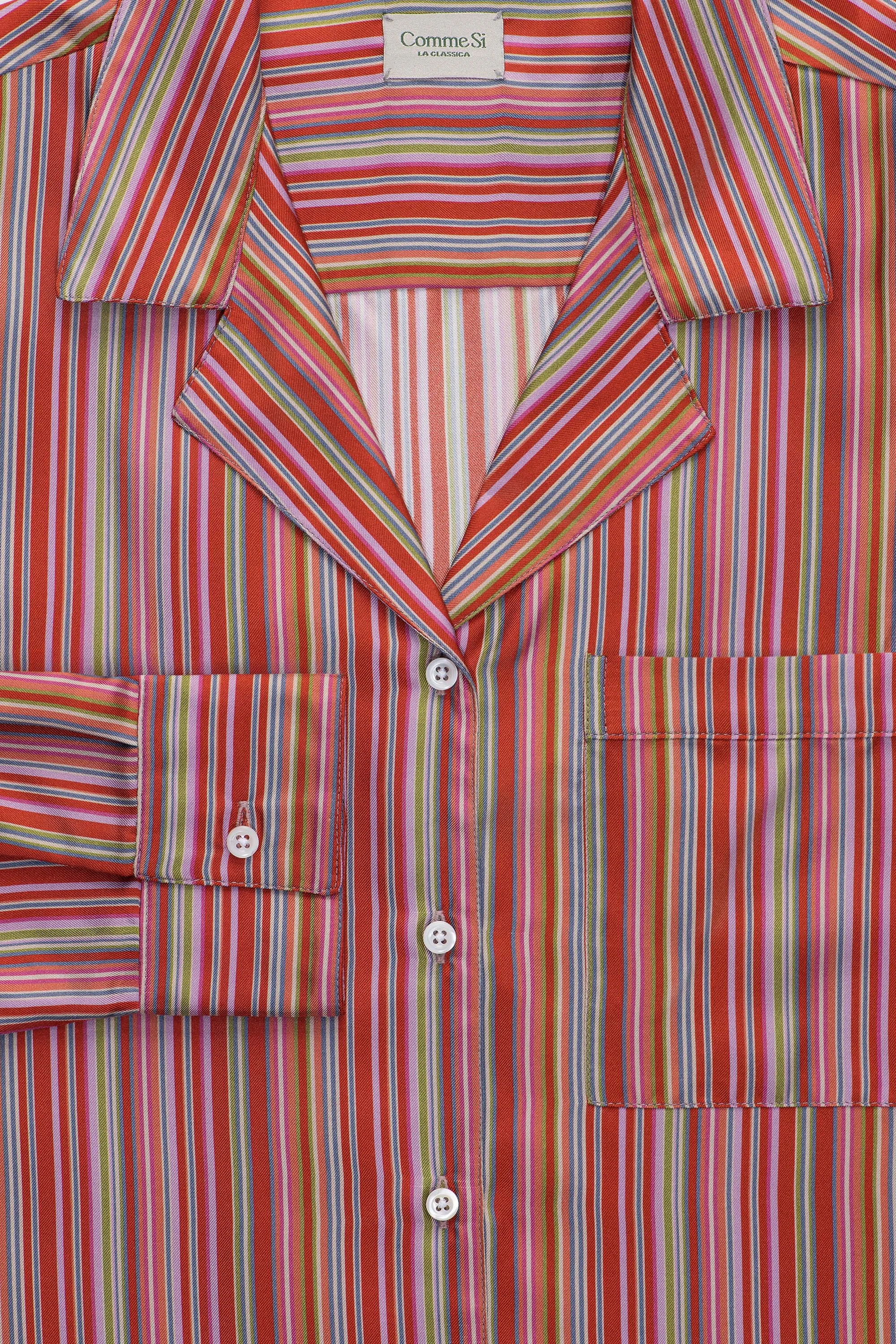 The Notched Collar Shirt, Silk Twill sold by Comme Si product image thumbnail 4