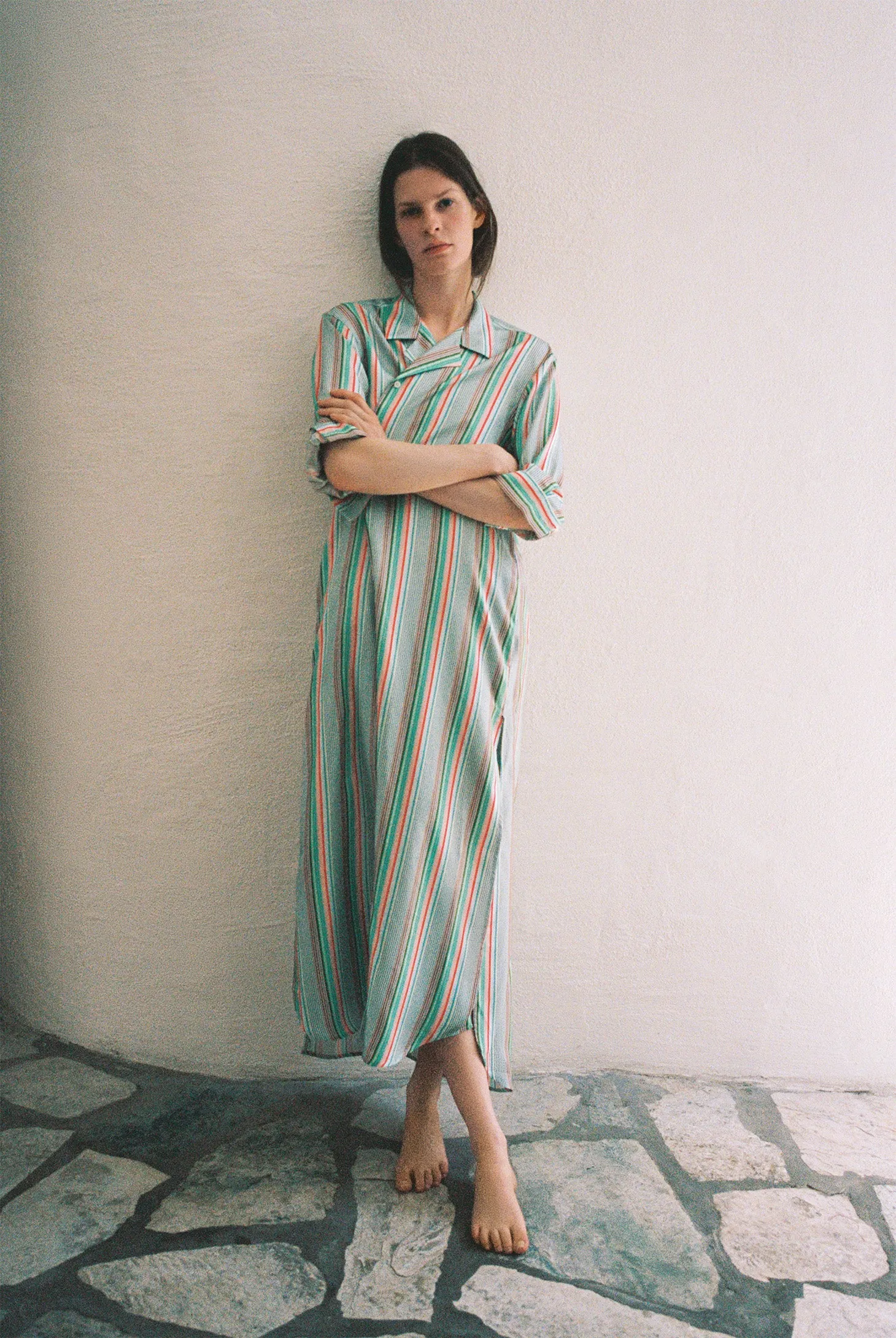 The Notched Collar Shirtdress, Silk Twill sold by Comme Si product image thumbnail 5