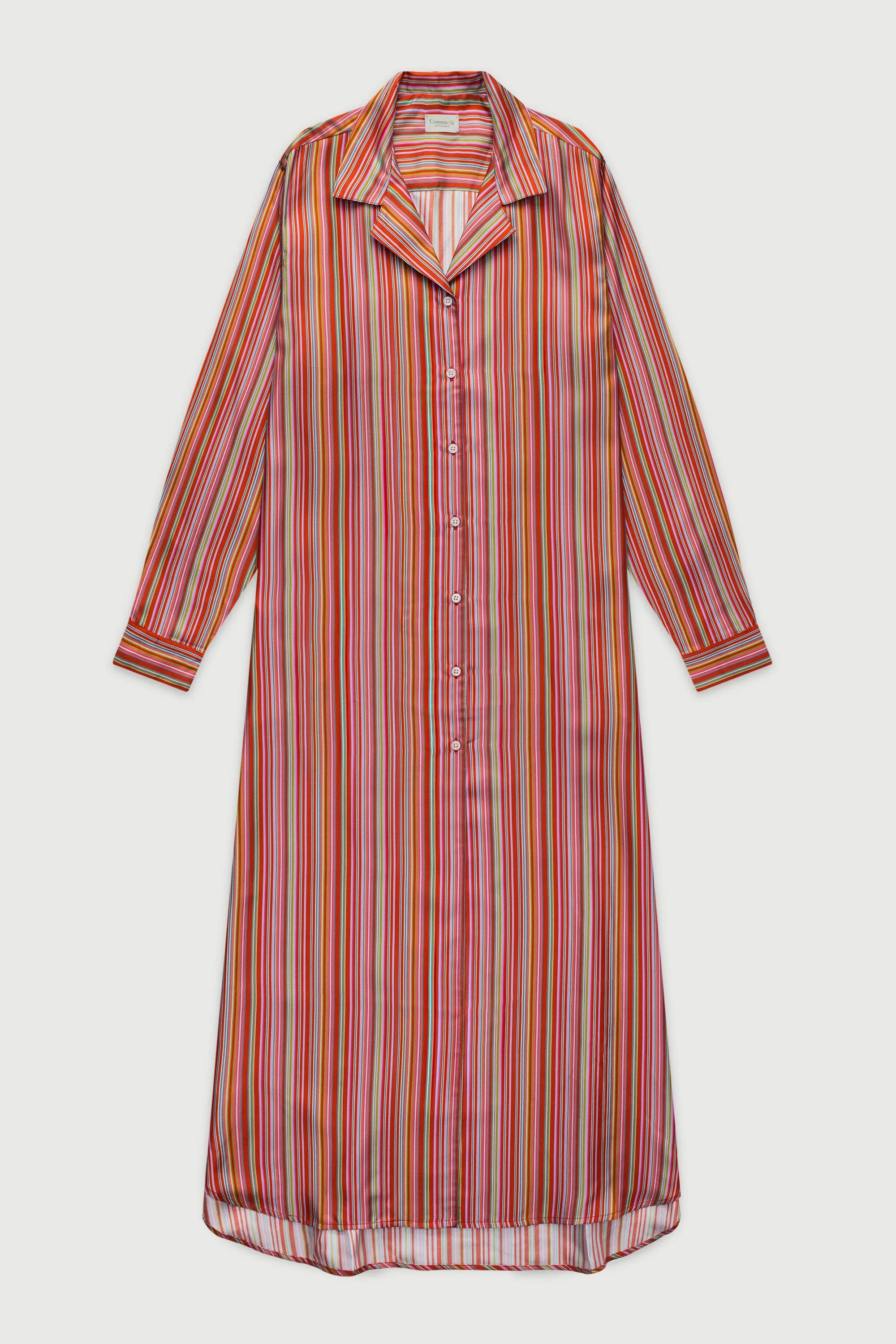 The Notched Collar Shirtdress, Silk Twill sold by Comme Si