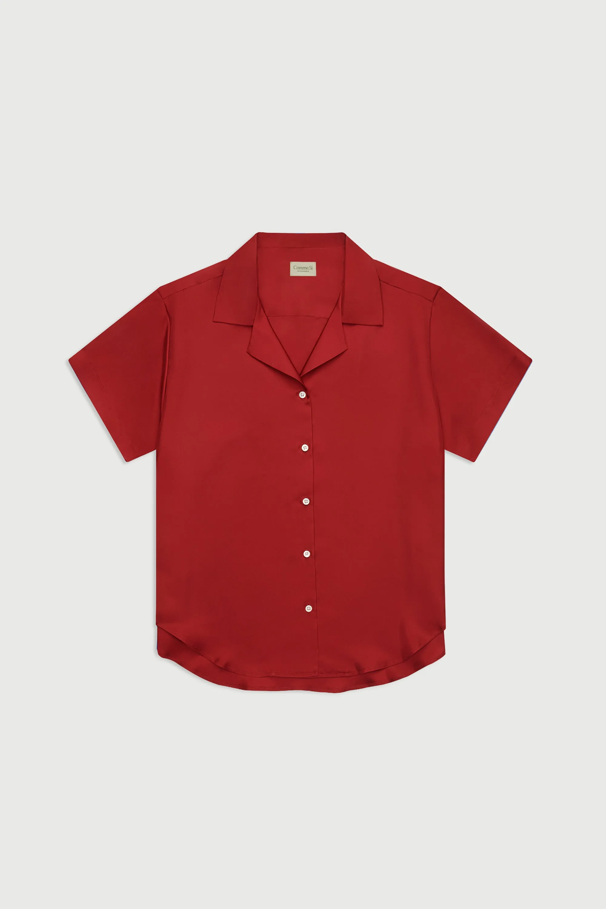 The Notched Collar Short Sleeve Shirt, Silk Twill sold by Comme Si product image thumbnail 3