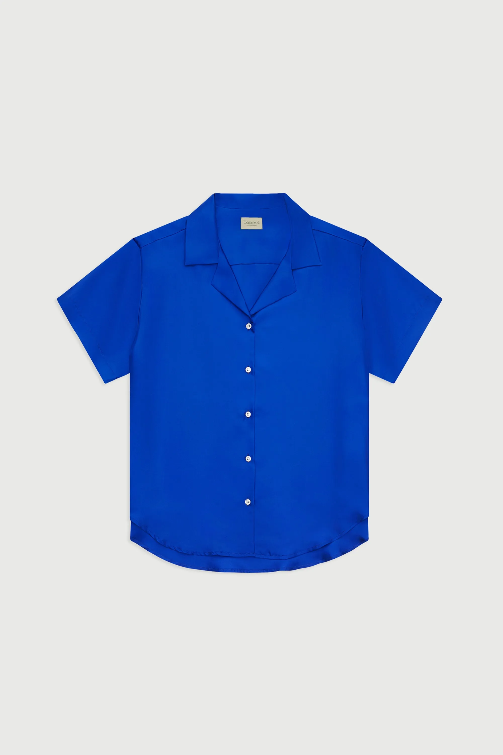 The Notched Collar Short Sleeve Shirt, Silk Twill sold by Comme Si product image thumbnail 5