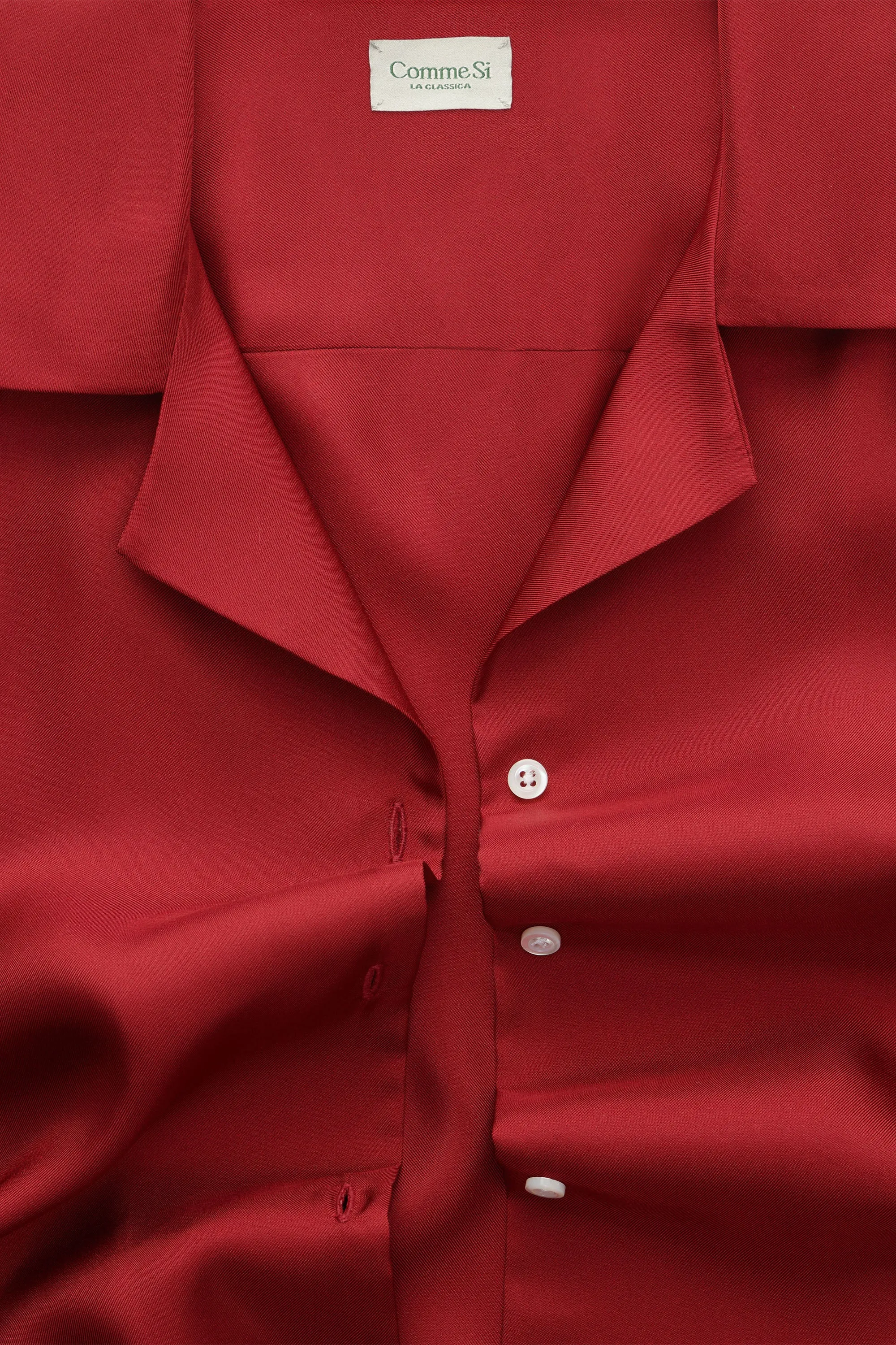The Notched Collar Short Sleeve Shirt, Silk Twill sold by Comme Si product image thumbnail 4