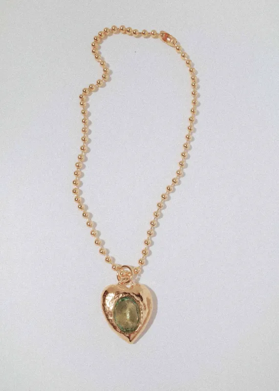 Pacha Necklace in Gold - Peridot made by Mondo Mondo