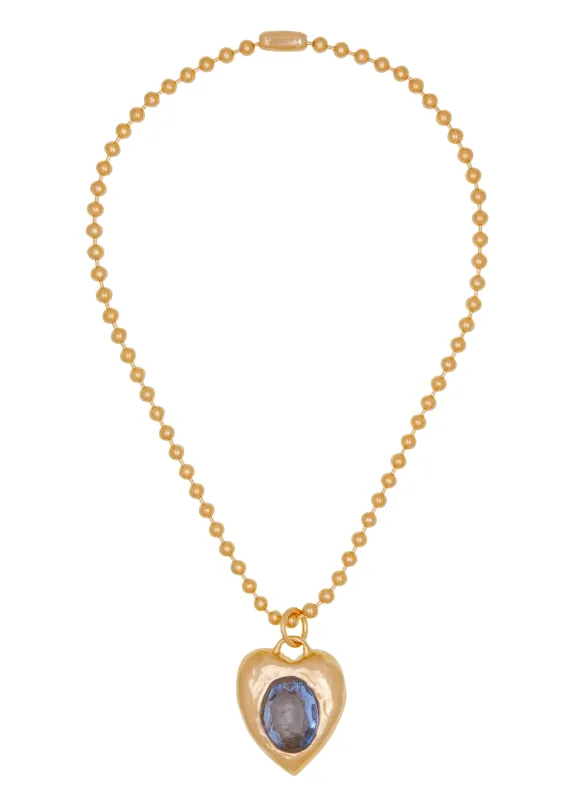 Pacha Necklace in Gold - Light Blue made by Mondo Mondo