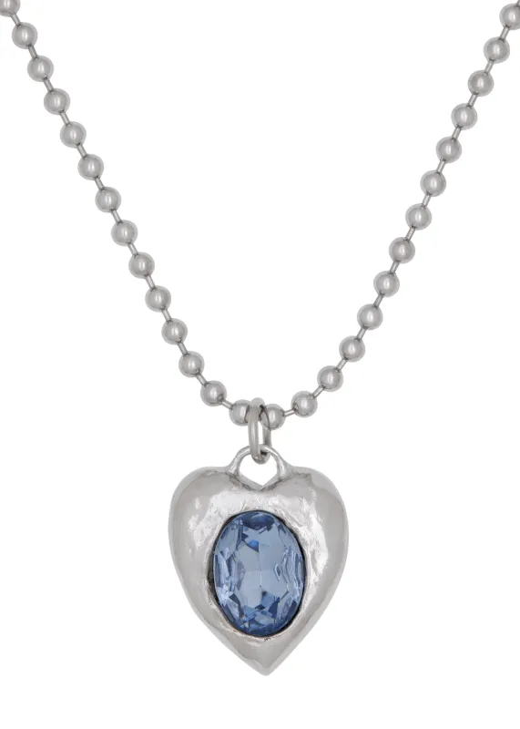 Pacha Necklace in Silver - Light Blue made by Mondo Mondo