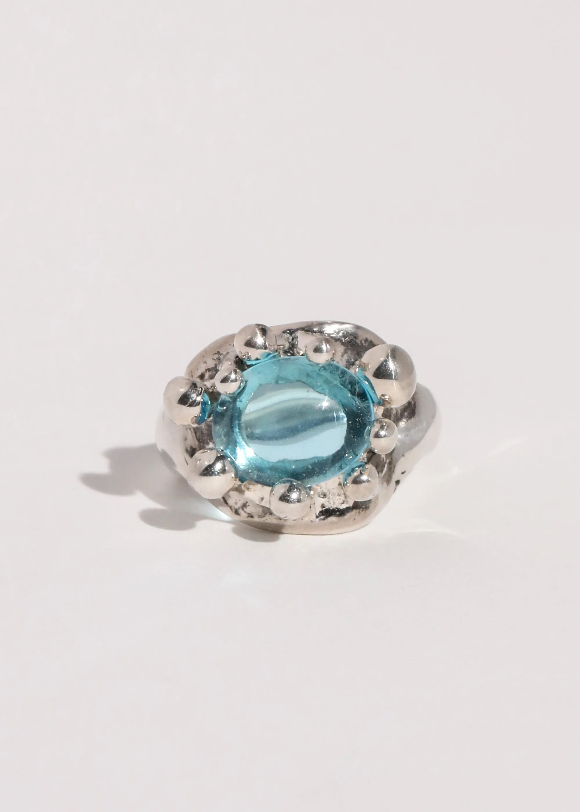 Atrium Ring in Sterling Silver - Aqua sold by Mondo Mondo product image thumbnail 2