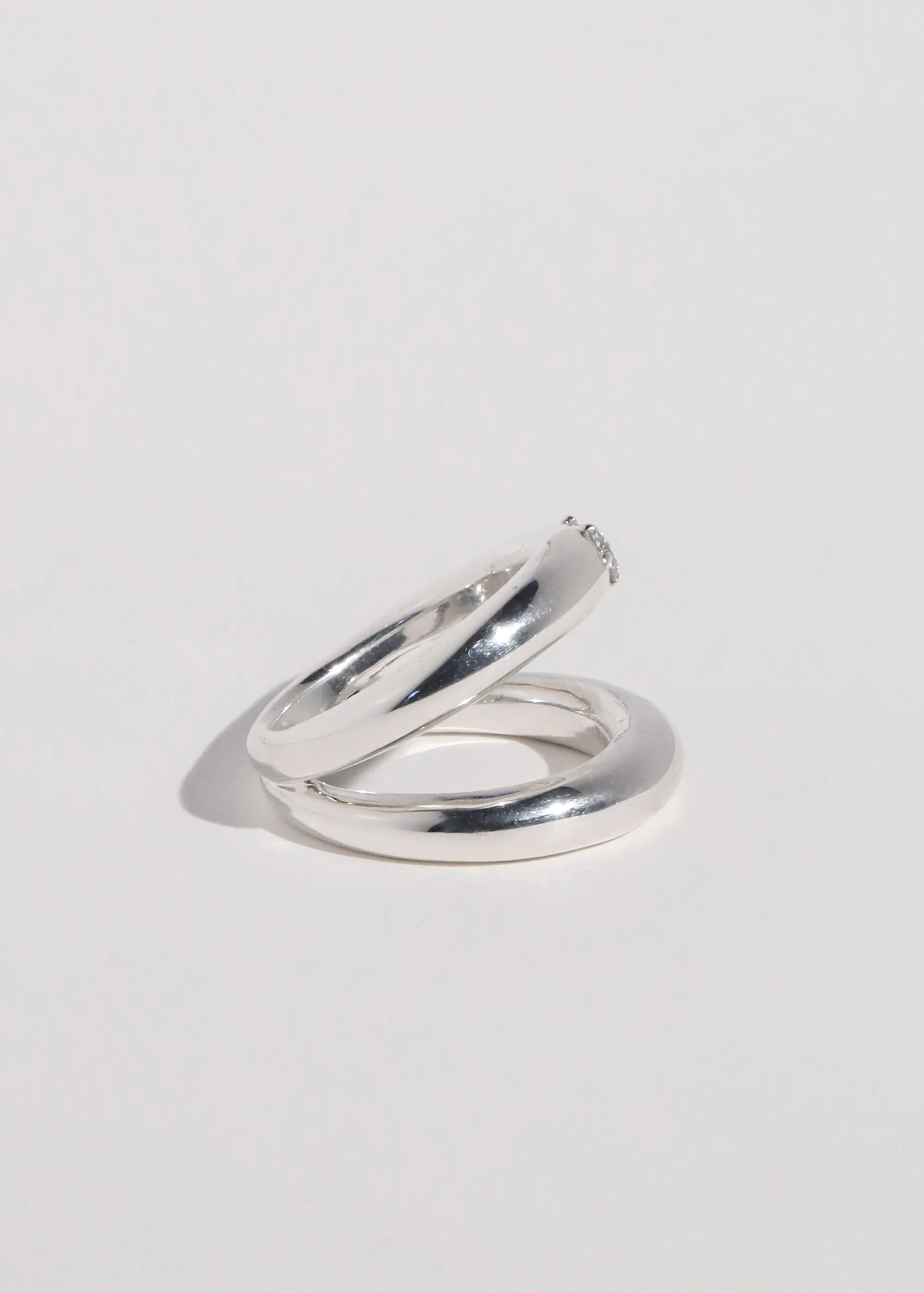 Paradox Ring in Sterling Silver - Crystal sold by Mondo Mondo product image thumbnail 3