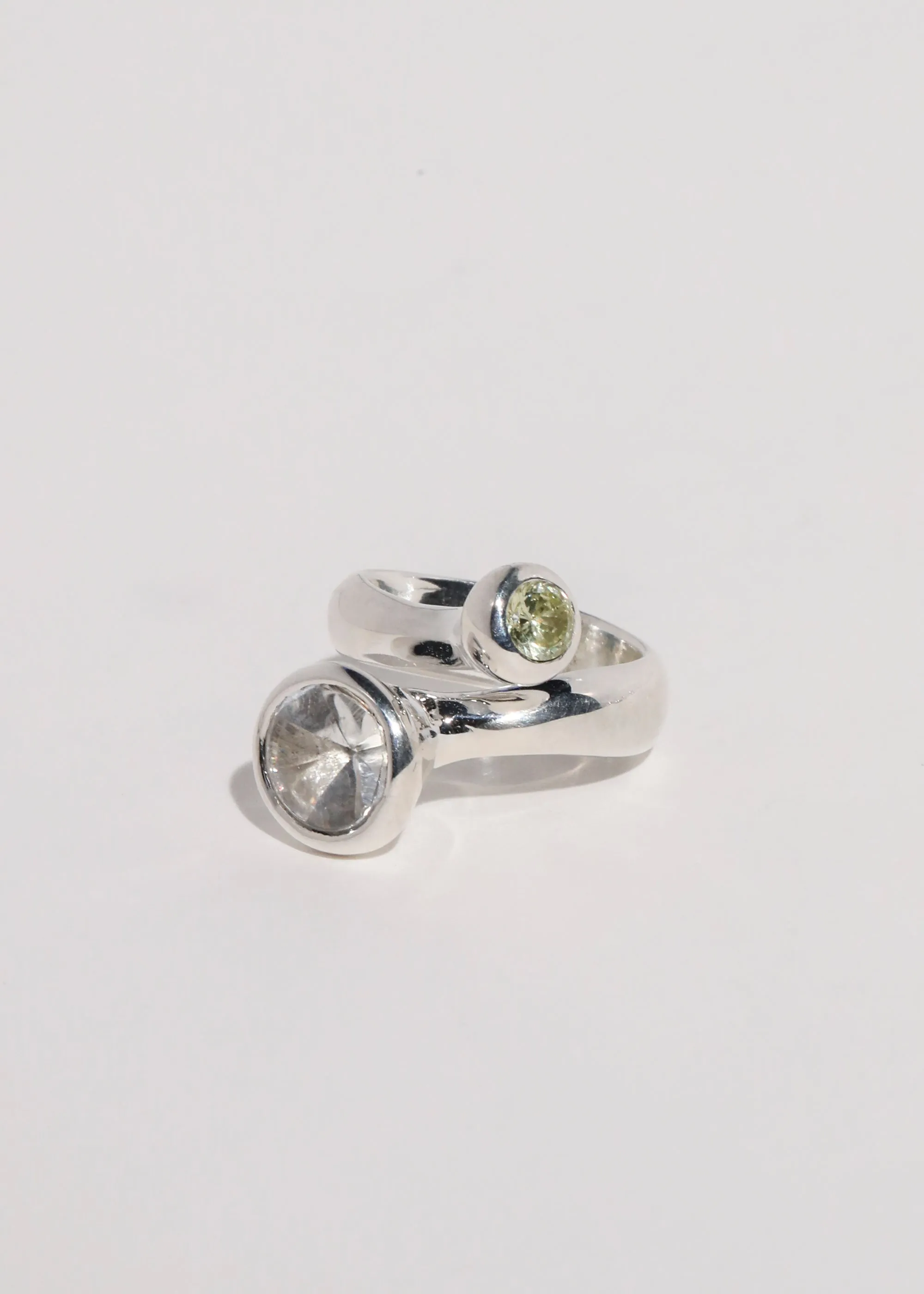 Mambo Ring in Sterling Silver - Crystal/Jonquil sold by Mondo Mondo product image thumbnail 3