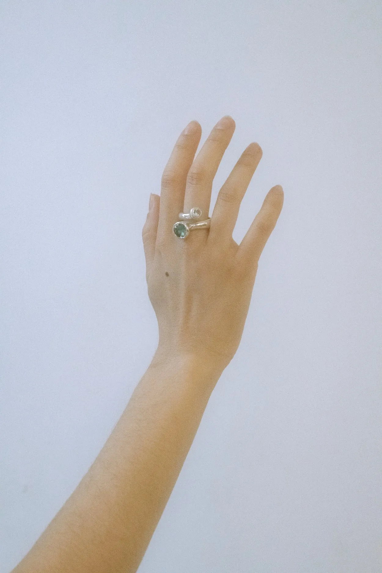 Mambo Ring in Sterling Silver - Jade/Light Blue sold by Mondo Mondo product image thumbnail 3