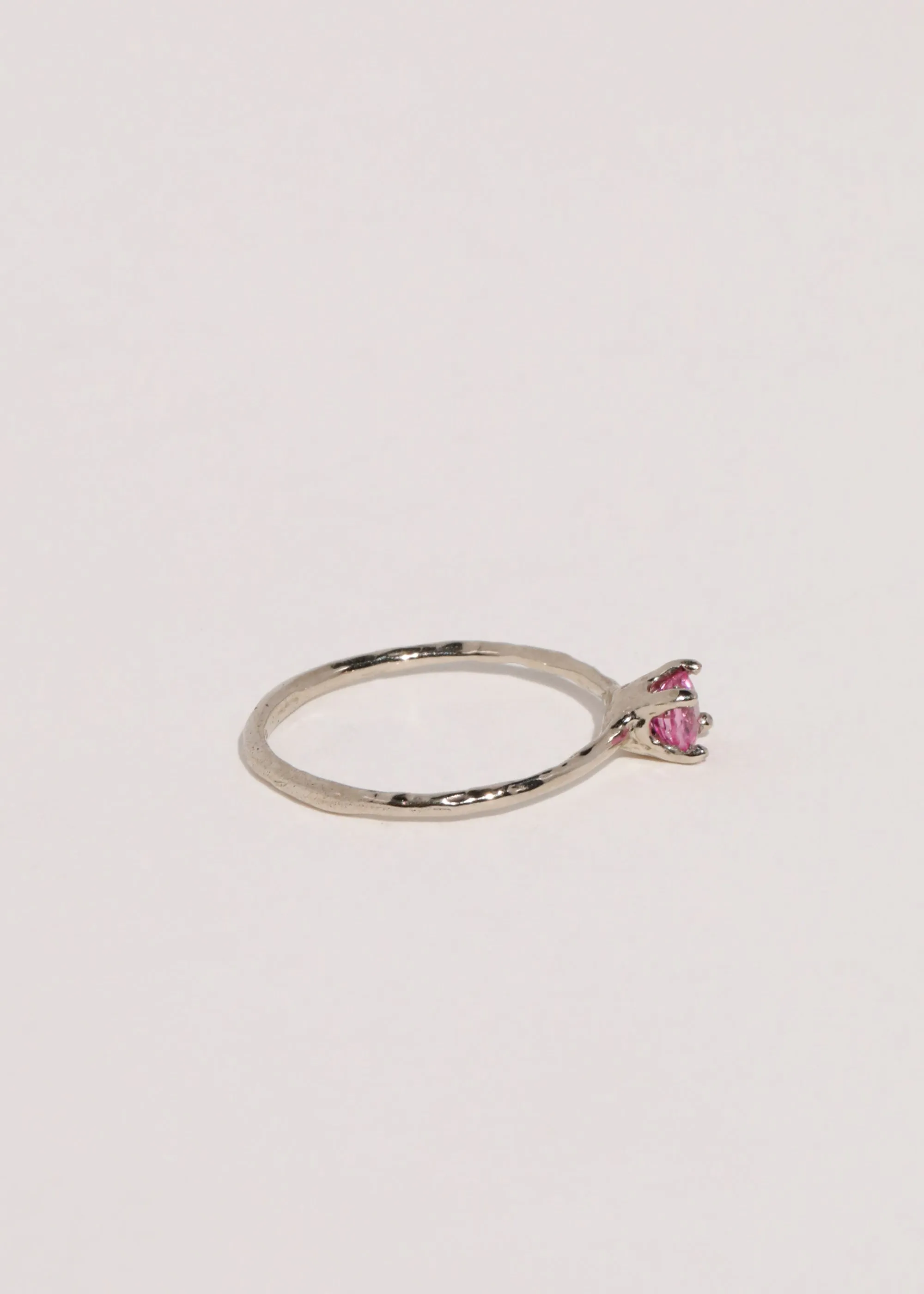 Princess Ring in White Gold - Pink Sapphire sold by Mondo Mondo product image thumbnail 4