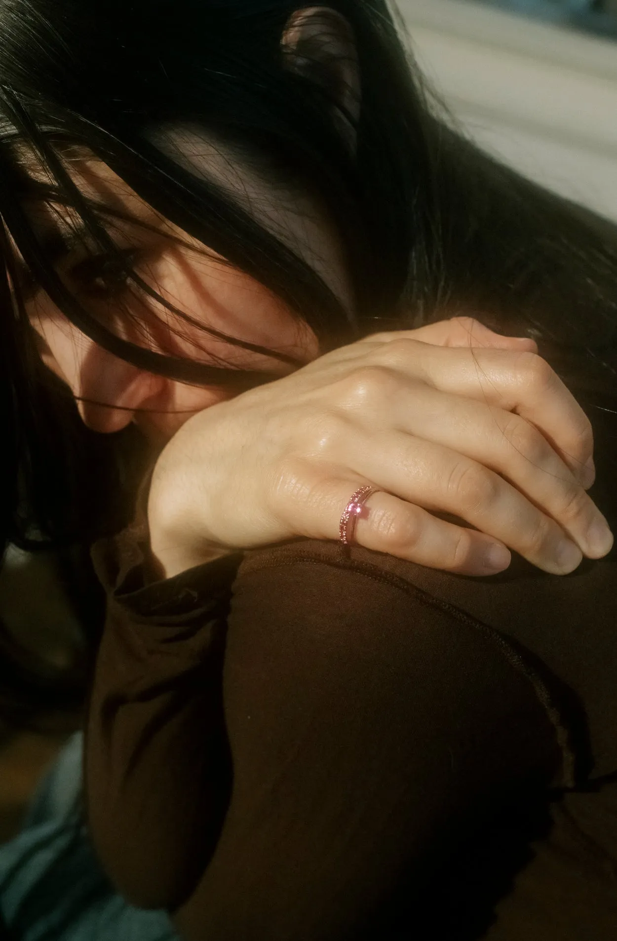 Princess Ring in White Gold - Pink Sapphire sold by Mondo Mondo