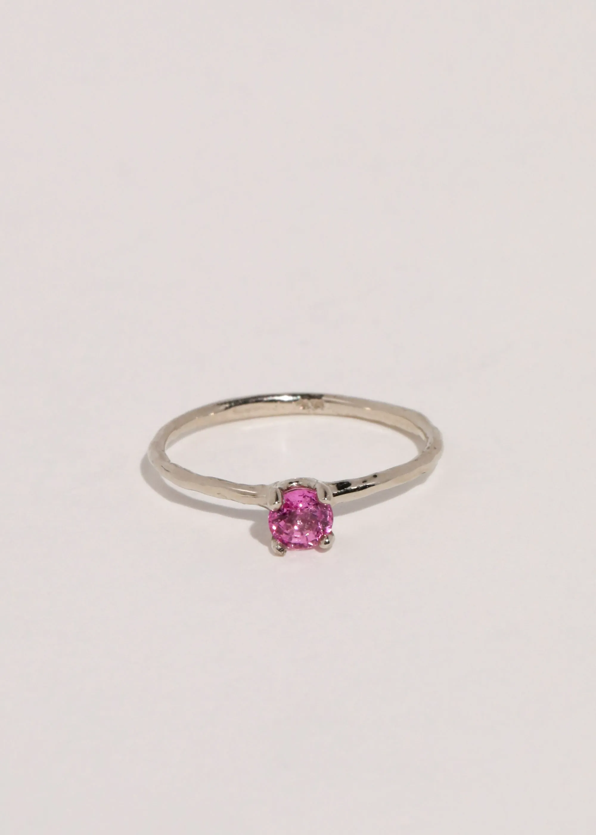 Princess Ring in White Gold - Pink Sapphire sold by Mondo Mondo product image thumbnail 2