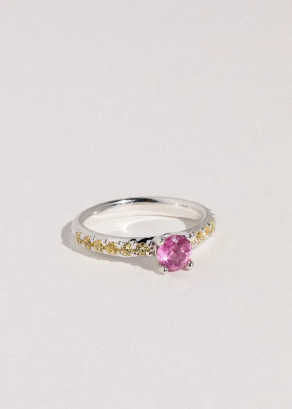 Princess Pave Ring - Rose/Yellow sold by Mondo Mondo