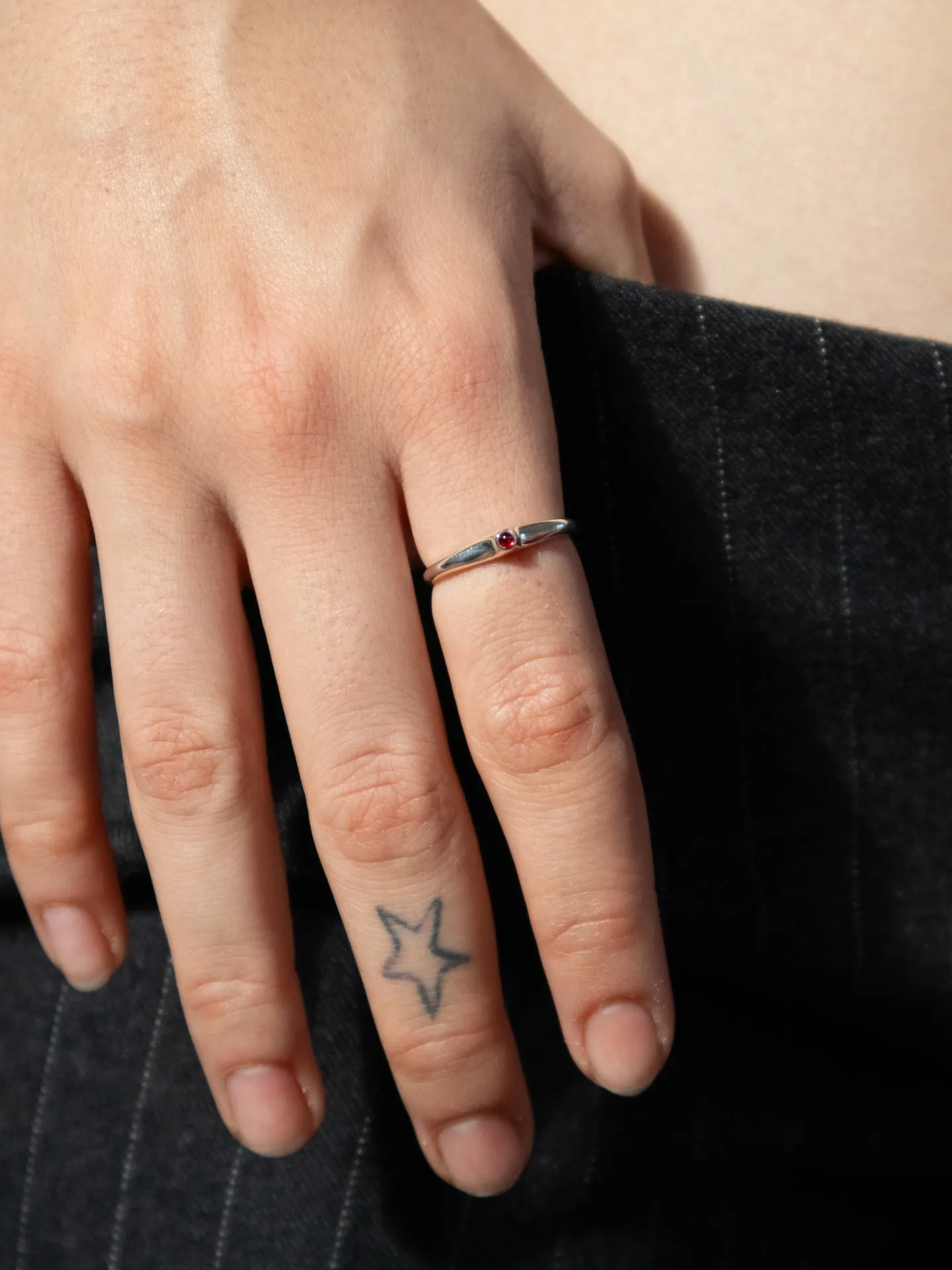 Dulce Ring in Silver - Ruby sold by Mondo Mondo product image thumbnail 3