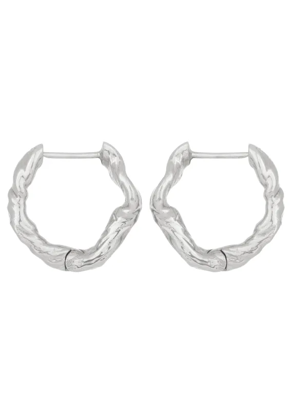 Nan Hoops in Silver sold by Mondo Mondo