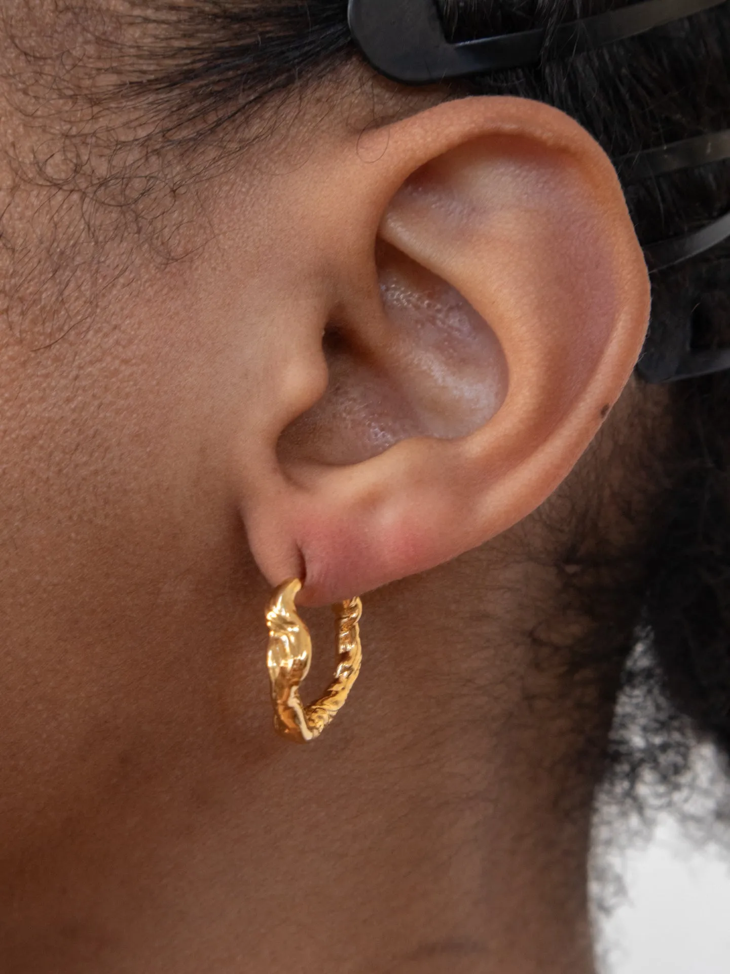 Nan Hoops in Gold sold by Mondo Mondo product image thumbnail 3