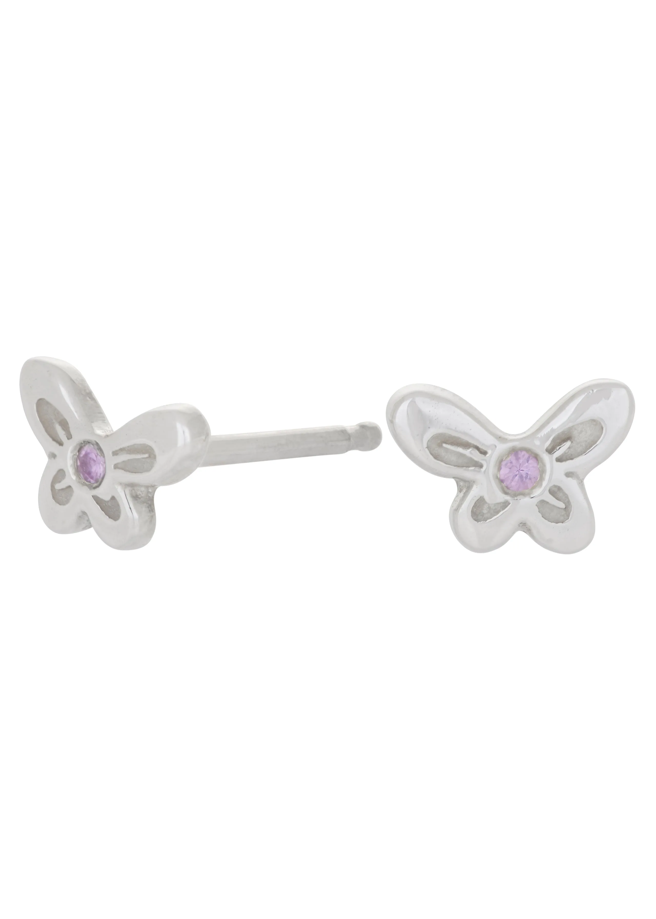 Butterfly Studs in Silver - Pink Sapphire sold by Mondo Mondo product image thumbnail 2
