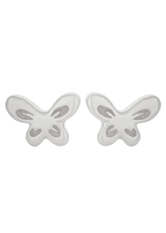 Butterfly Studs in Silver sold by Mondo Mondo
