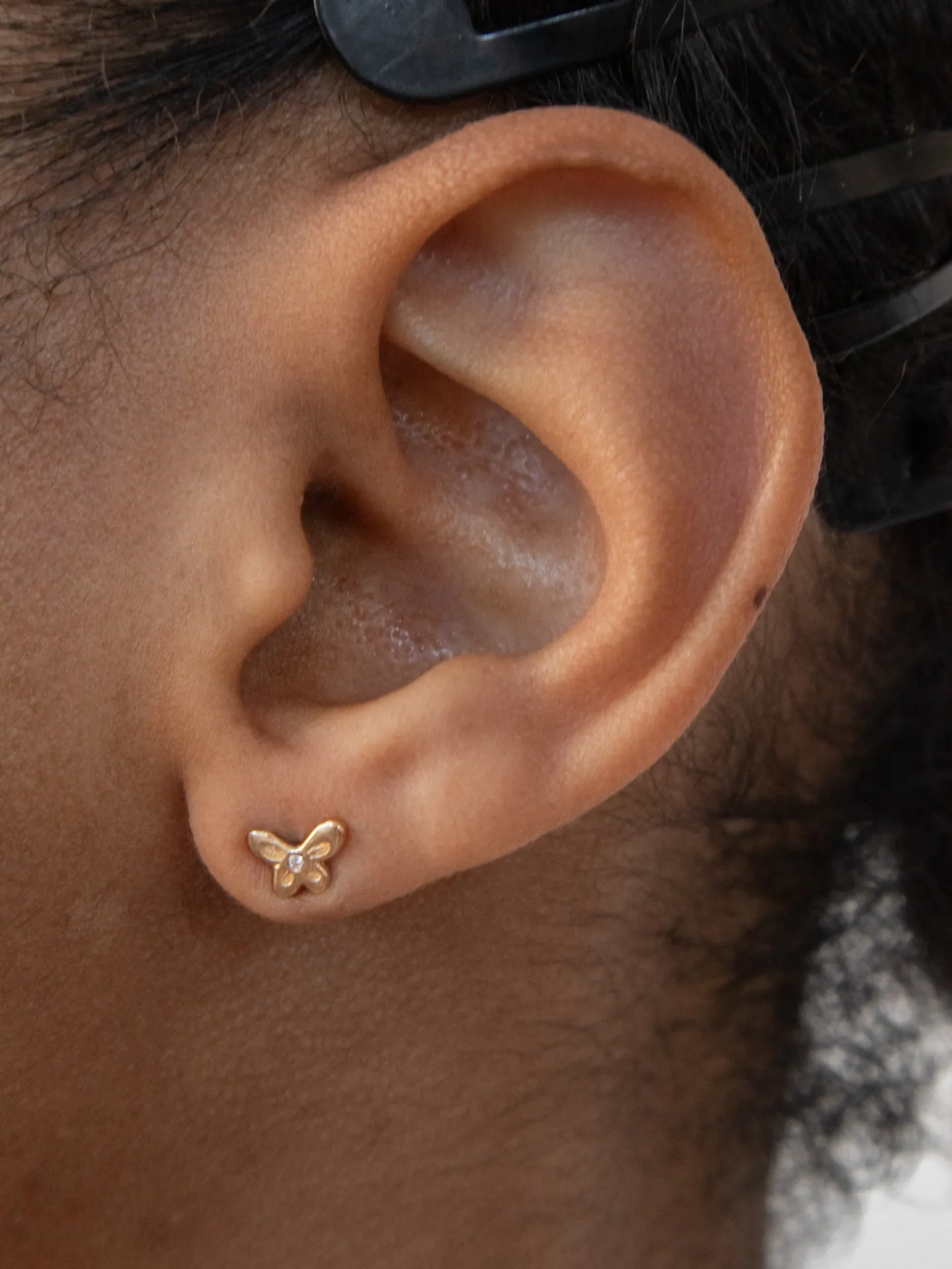 Butterfly Studs in 14k - Diamond sold by Mondo Mondo product image thumbnail 3